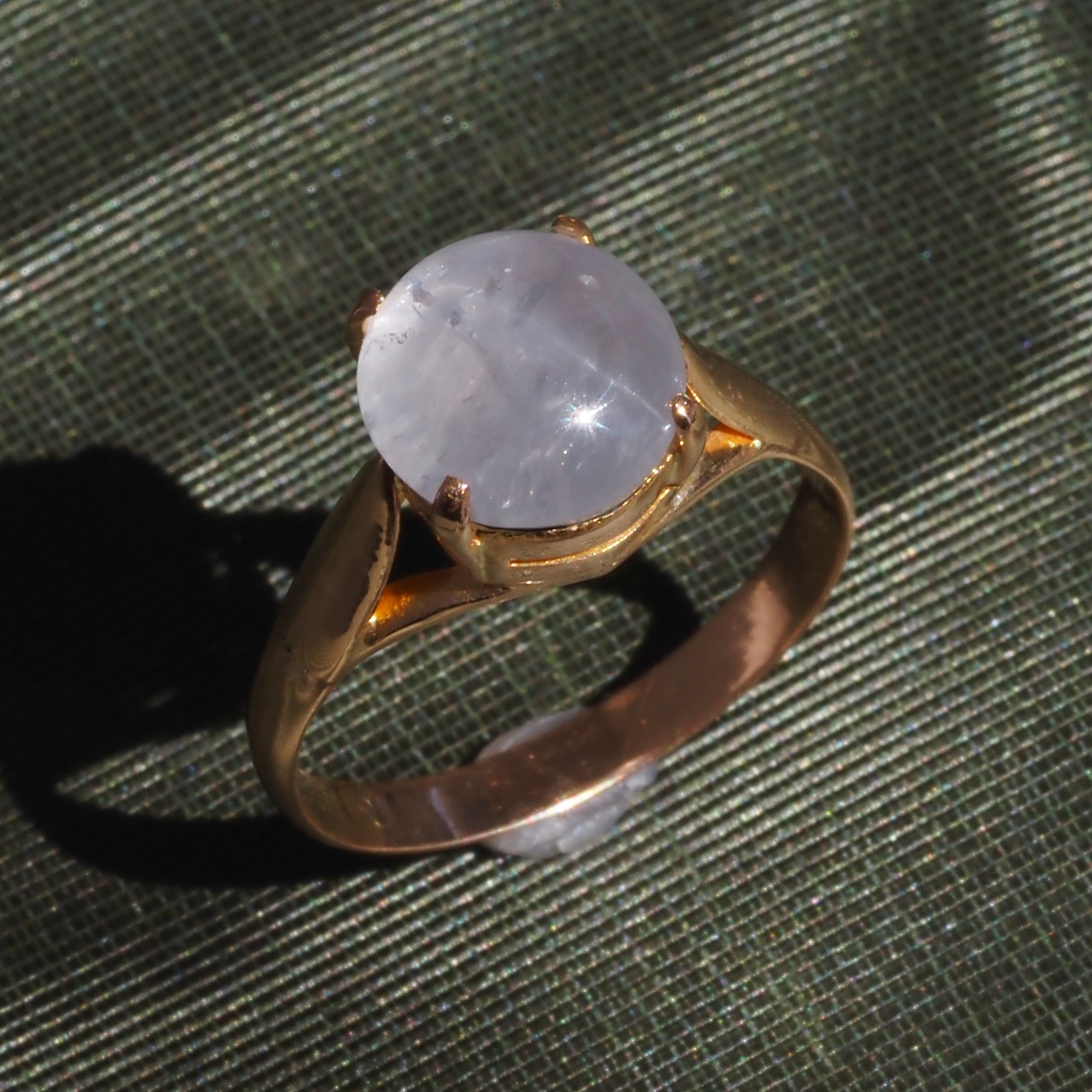 Vintage Natural Star Sapphire 18k Gold Ring