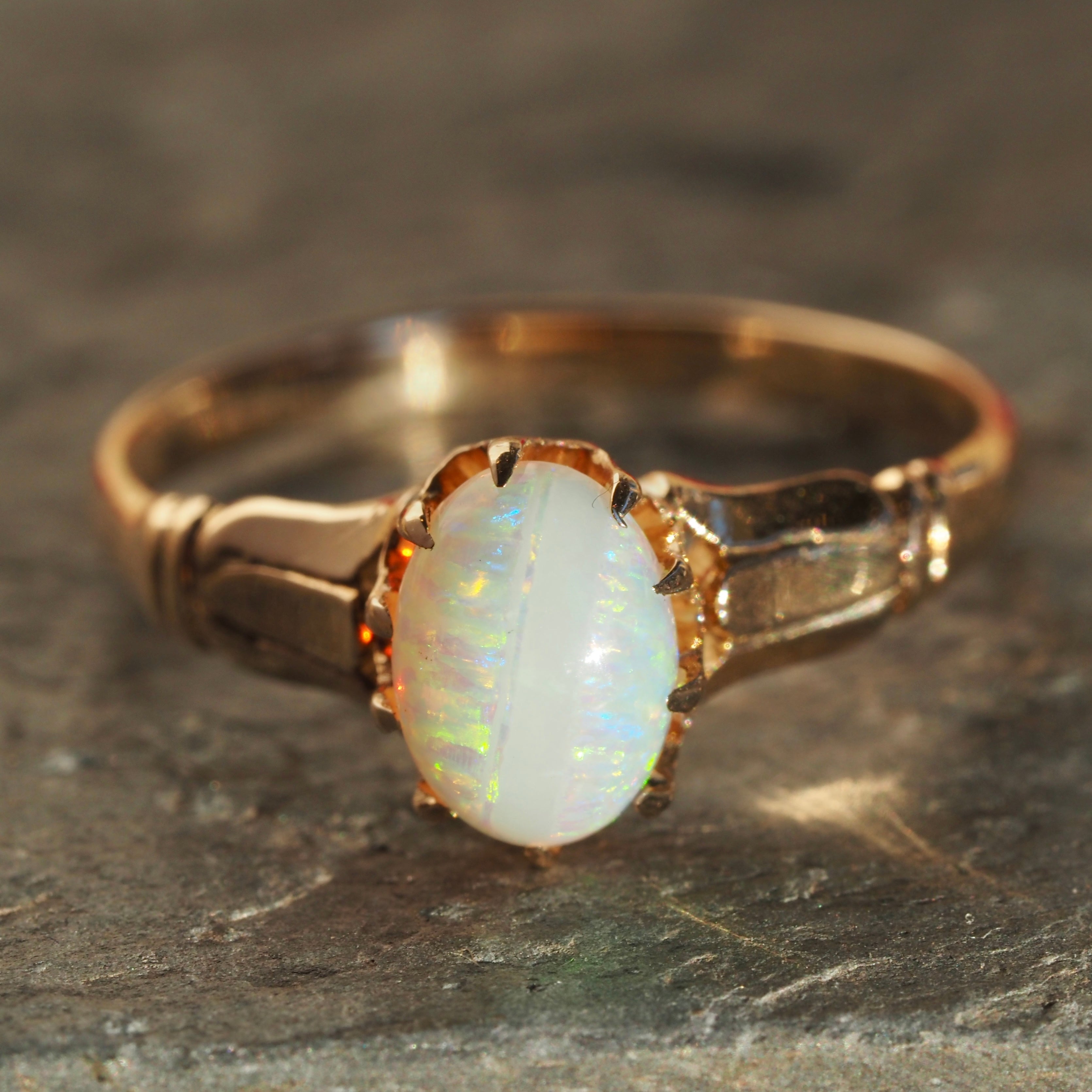 Antique Victorian Opal 10k Gold Ring