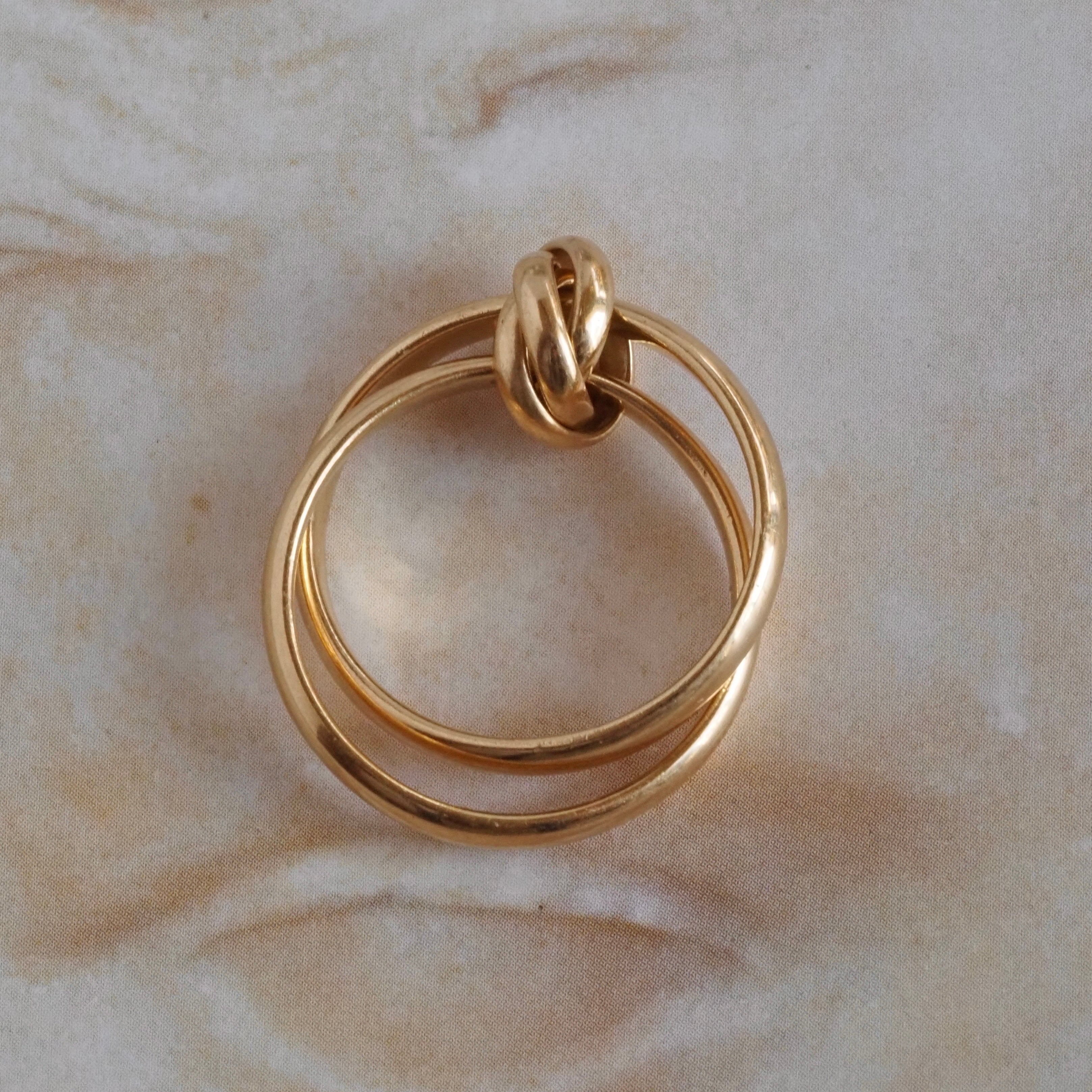 Vintage Tiffany 18k Gold Double Band Knot Ring by Paloma Picasso