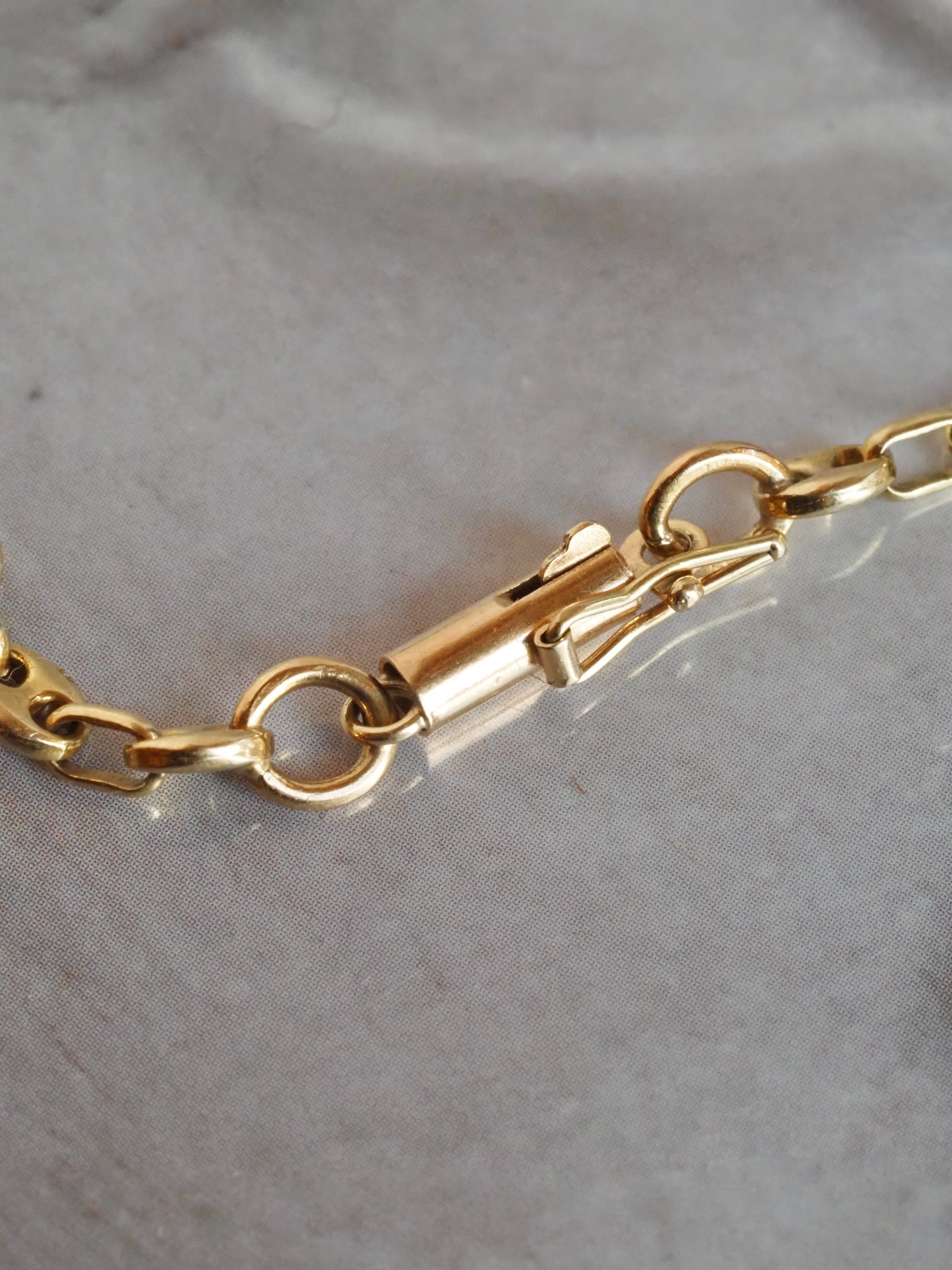 Vintage 14k Gold Puffy Mariner Bracelet