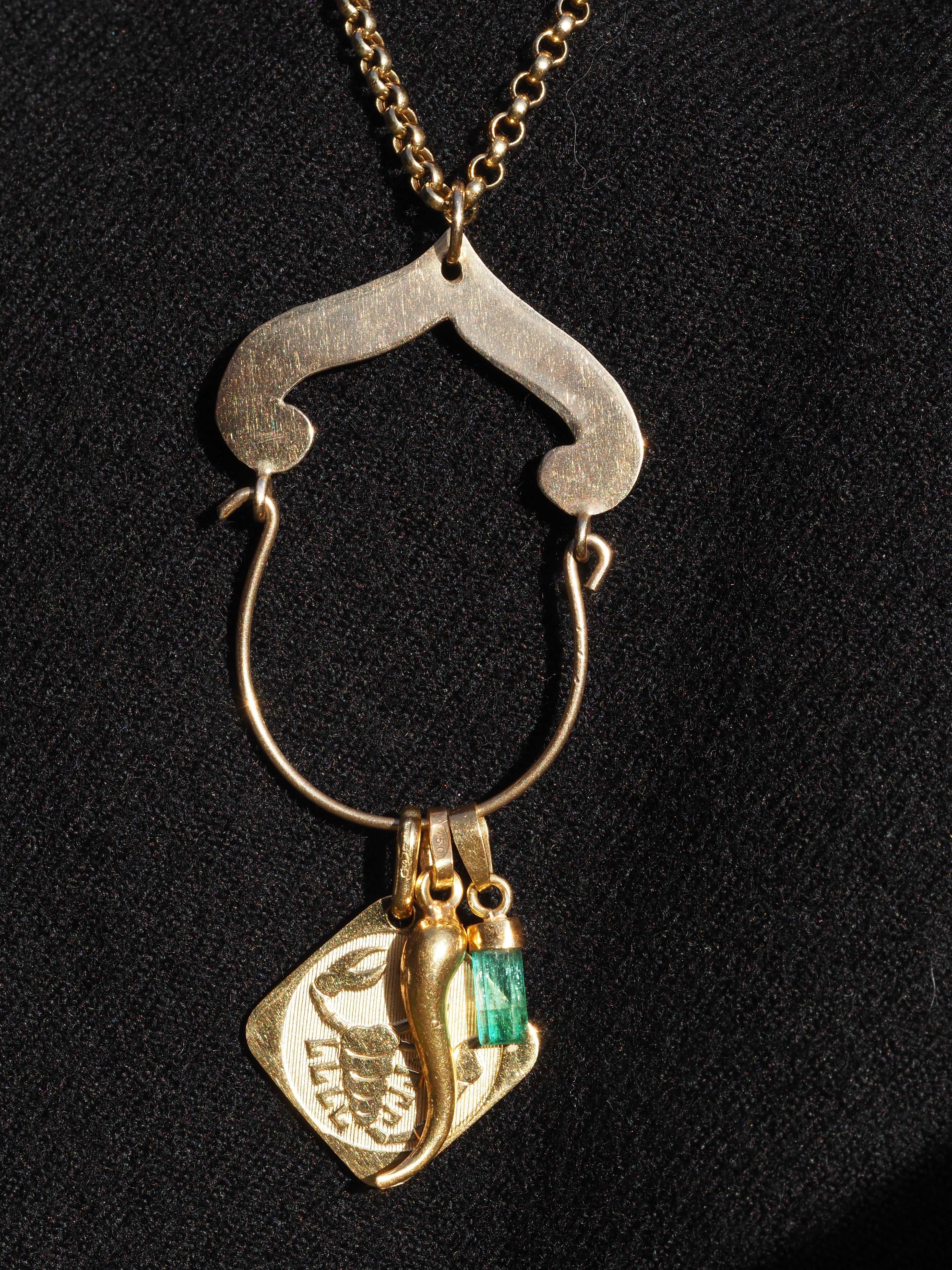 Vintage 14k Gold Charm Holder