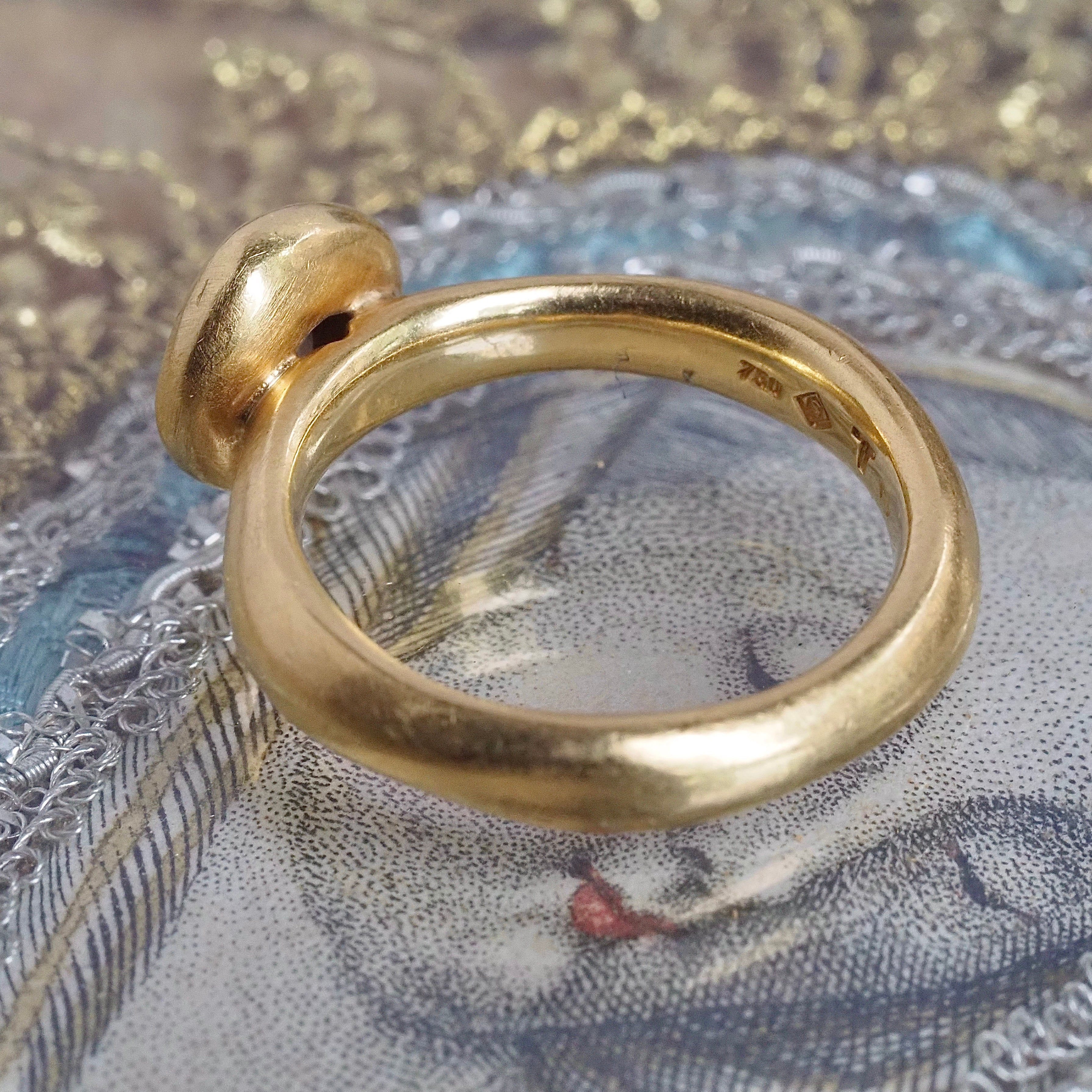 Brown Diamond Brushed 18k Gold Ring by H. Stern