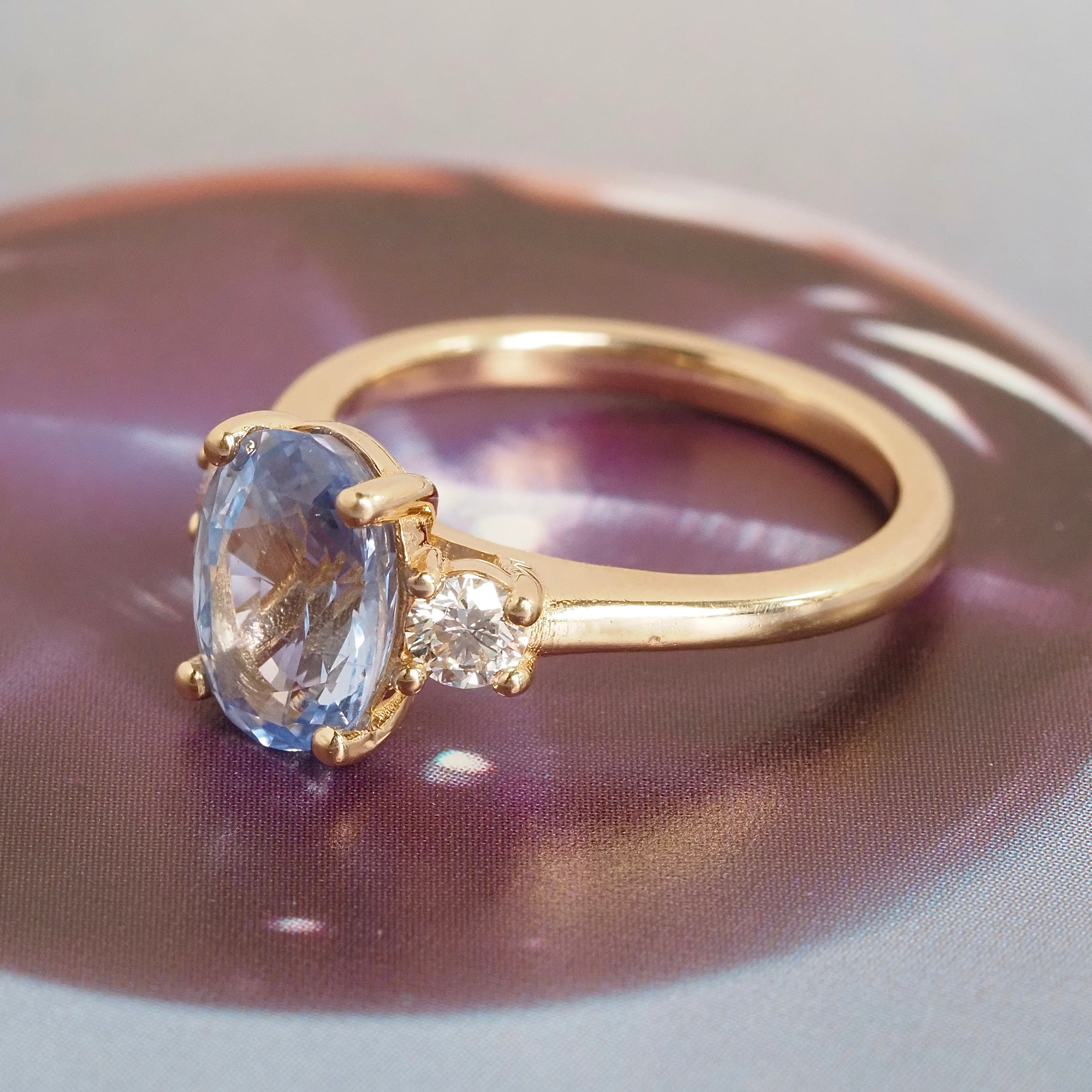 Vintage Sapphire and Diamond 14k Gold Ring