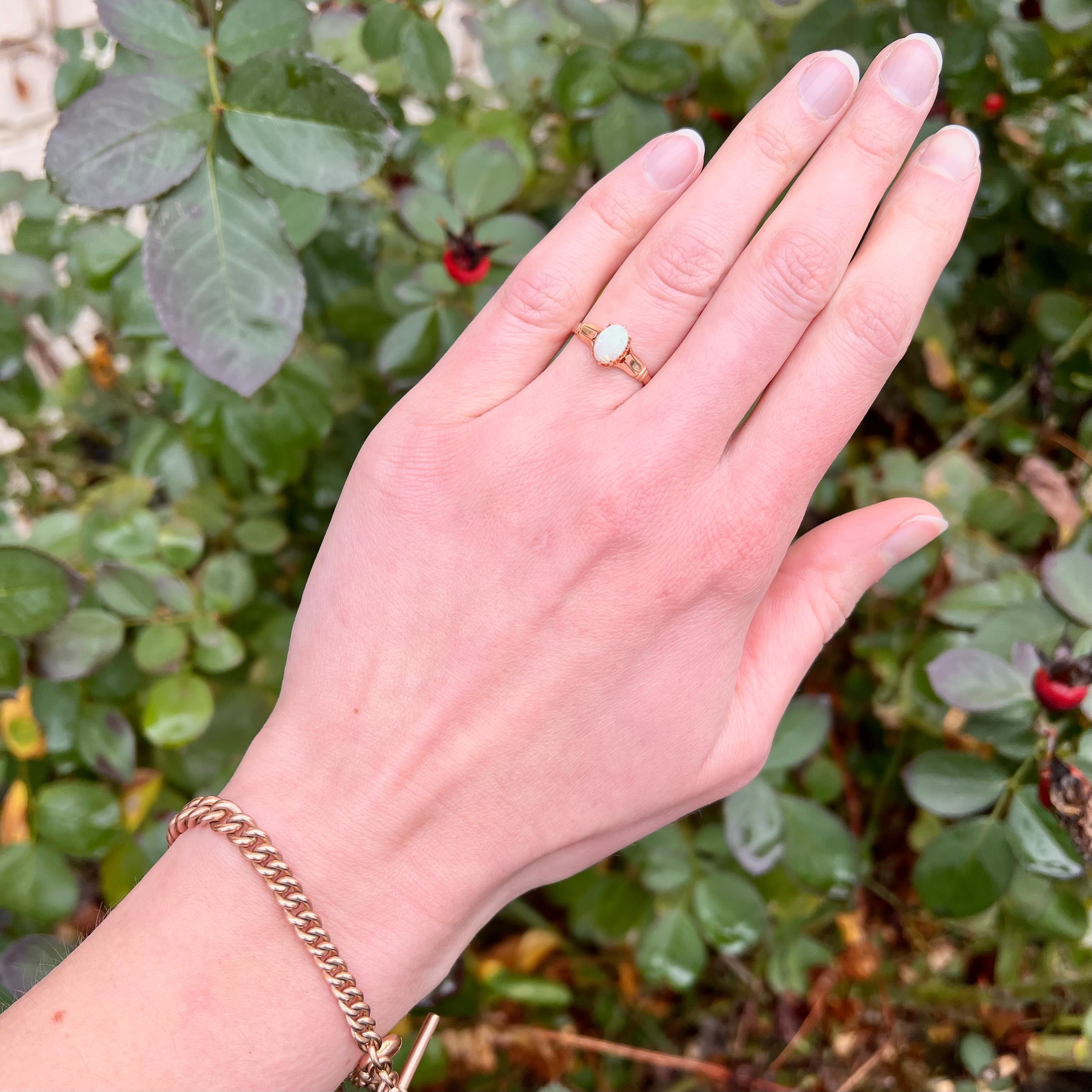 Antique Victorian Opal 10k Gold Ring