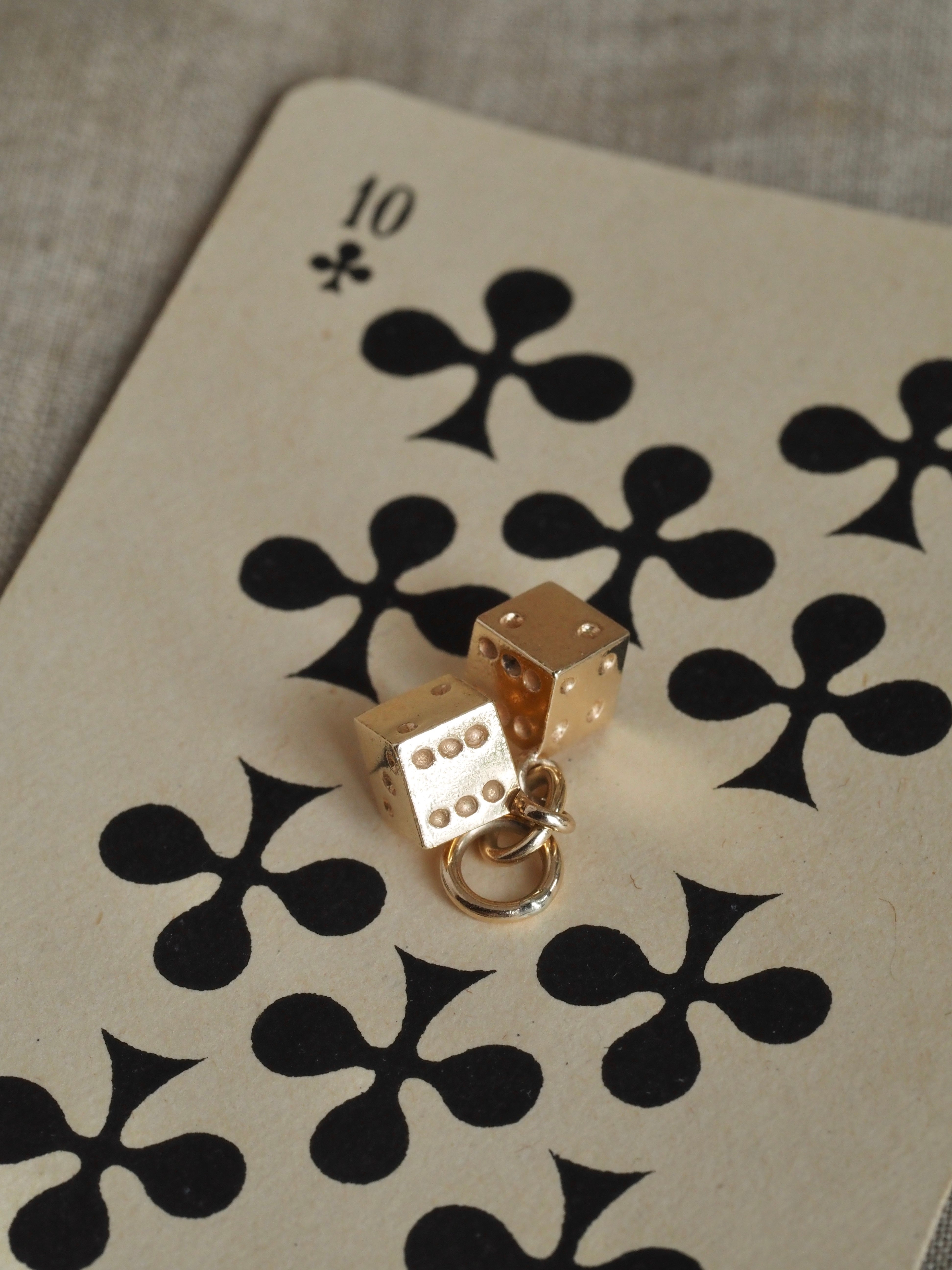 Vintage 14k Gold Pair of Dice Charm