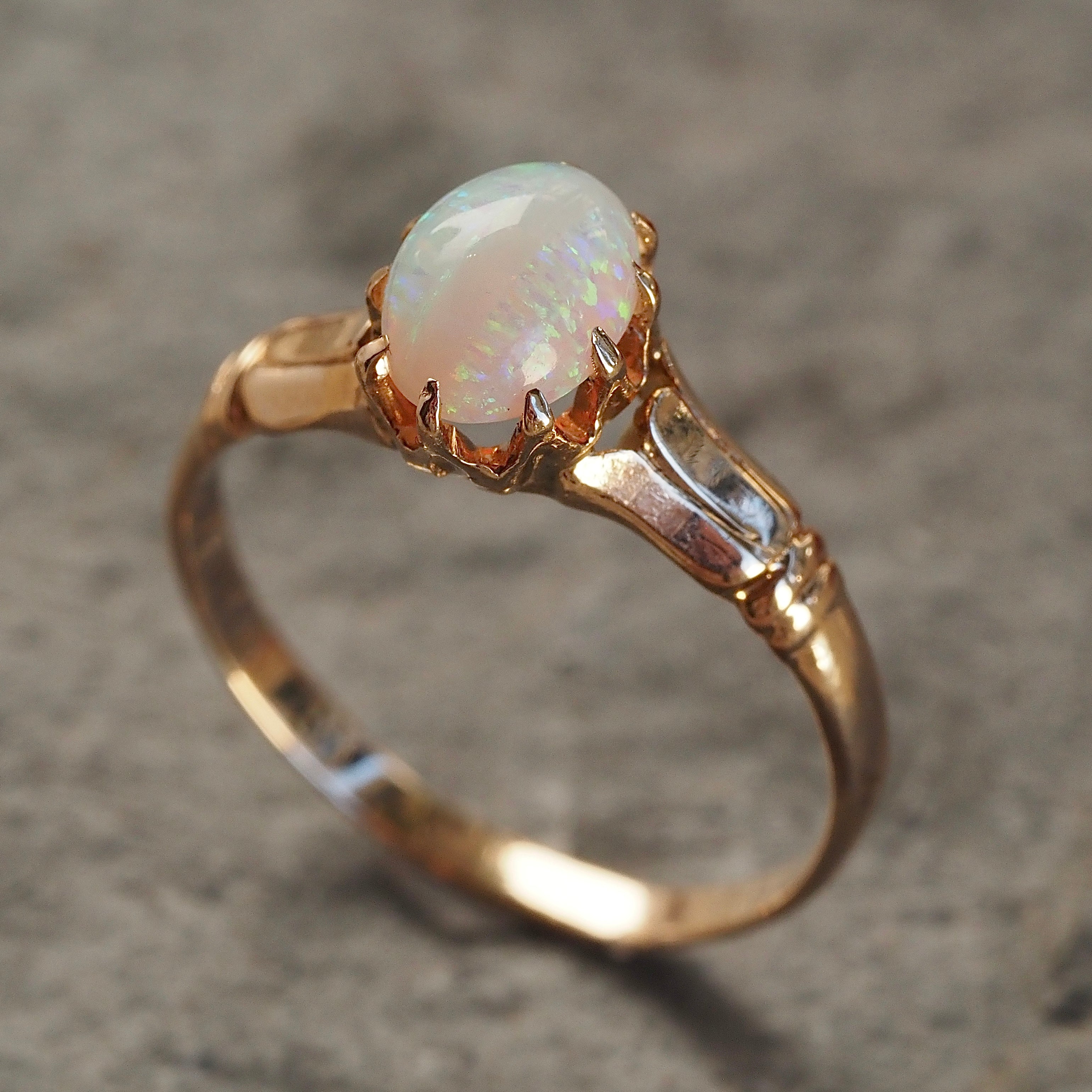 Antique Victorian Opal 10k Gold Ring