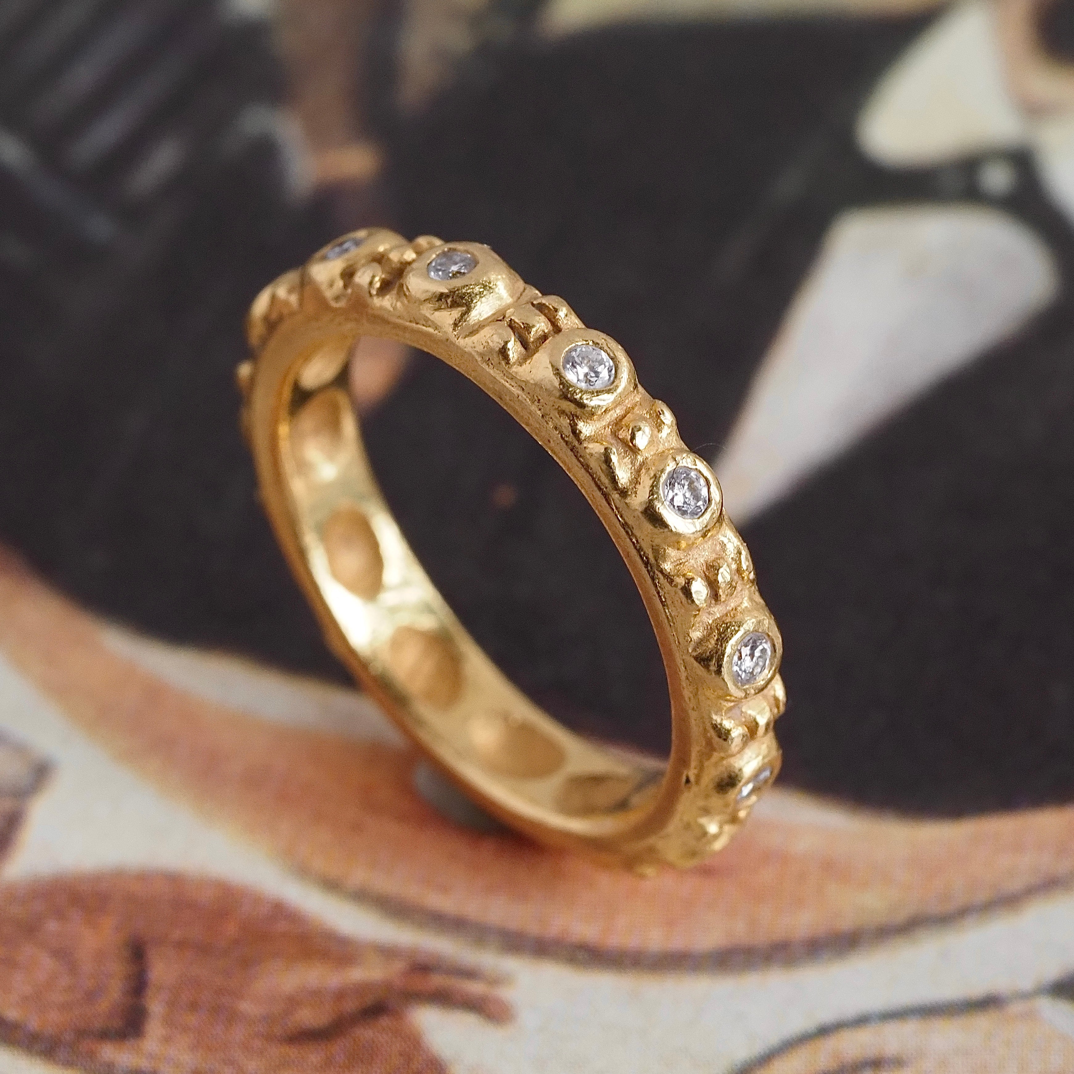 22k Gold Diamond Eternity Band