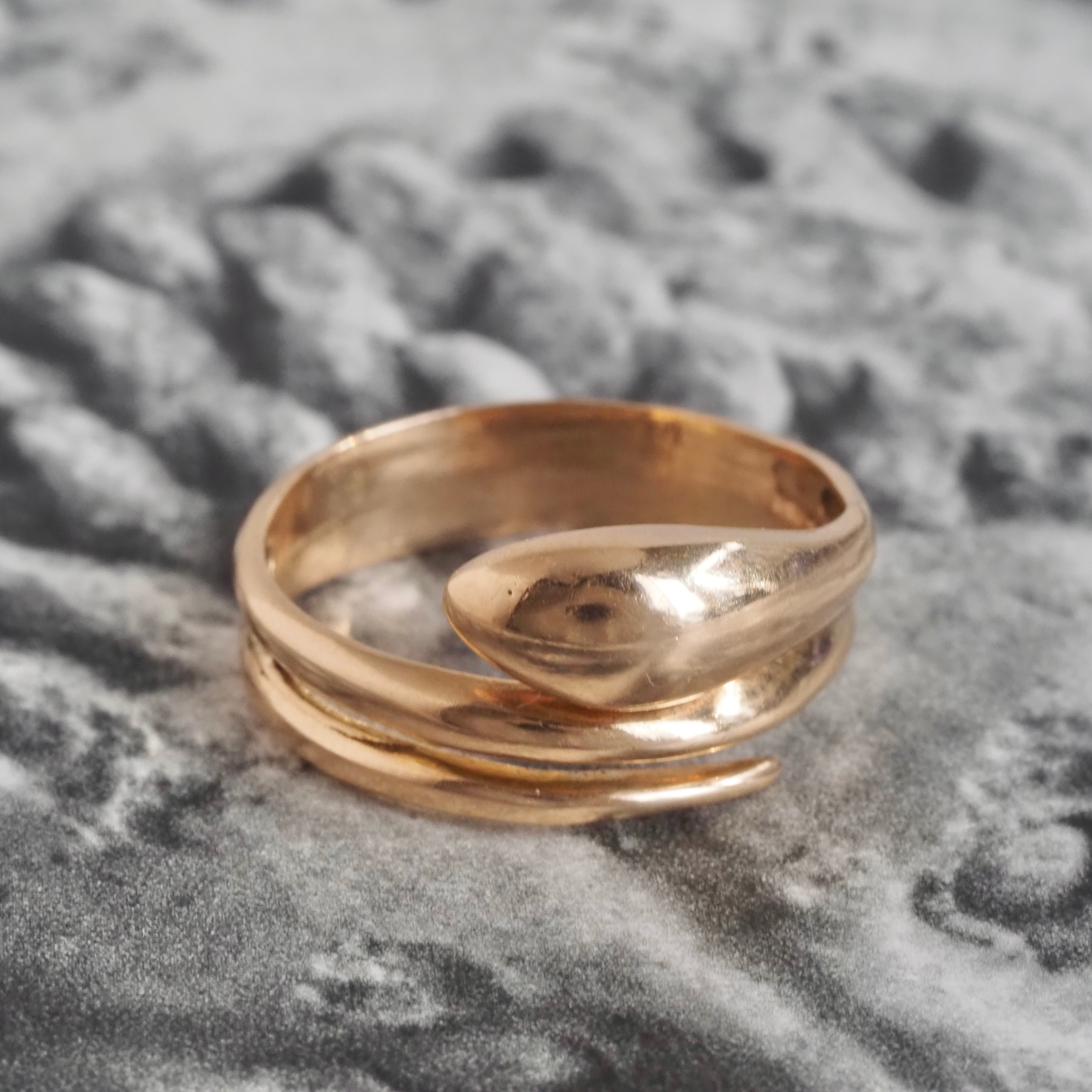 Vintage Snake 14k Gold Ring