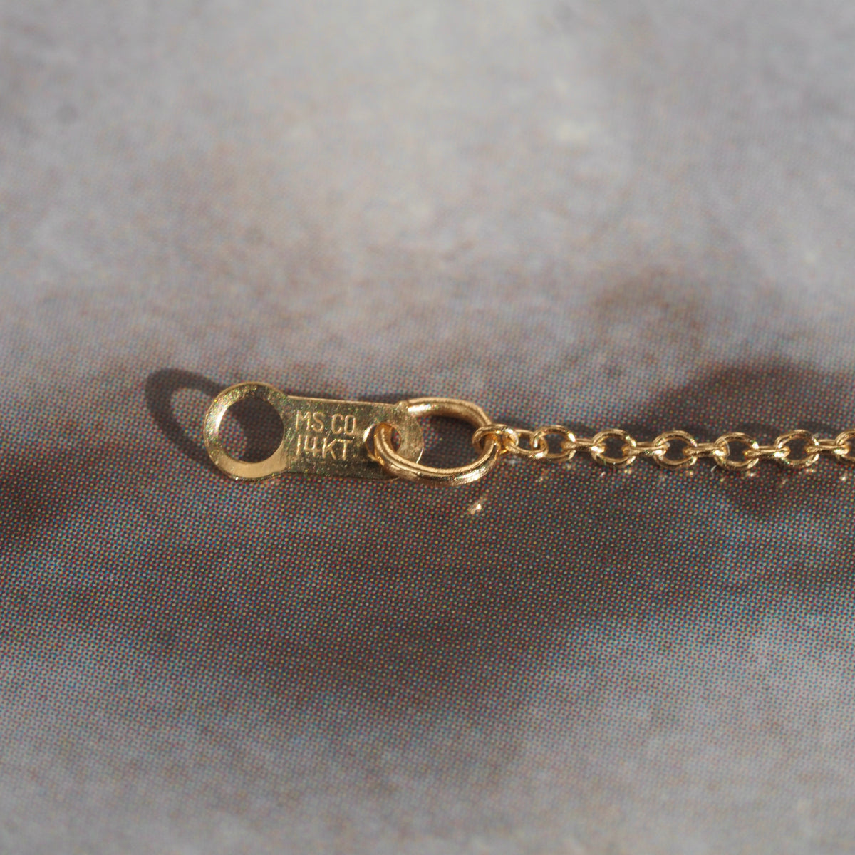 Emerald Brushed 14k Gold Necklace