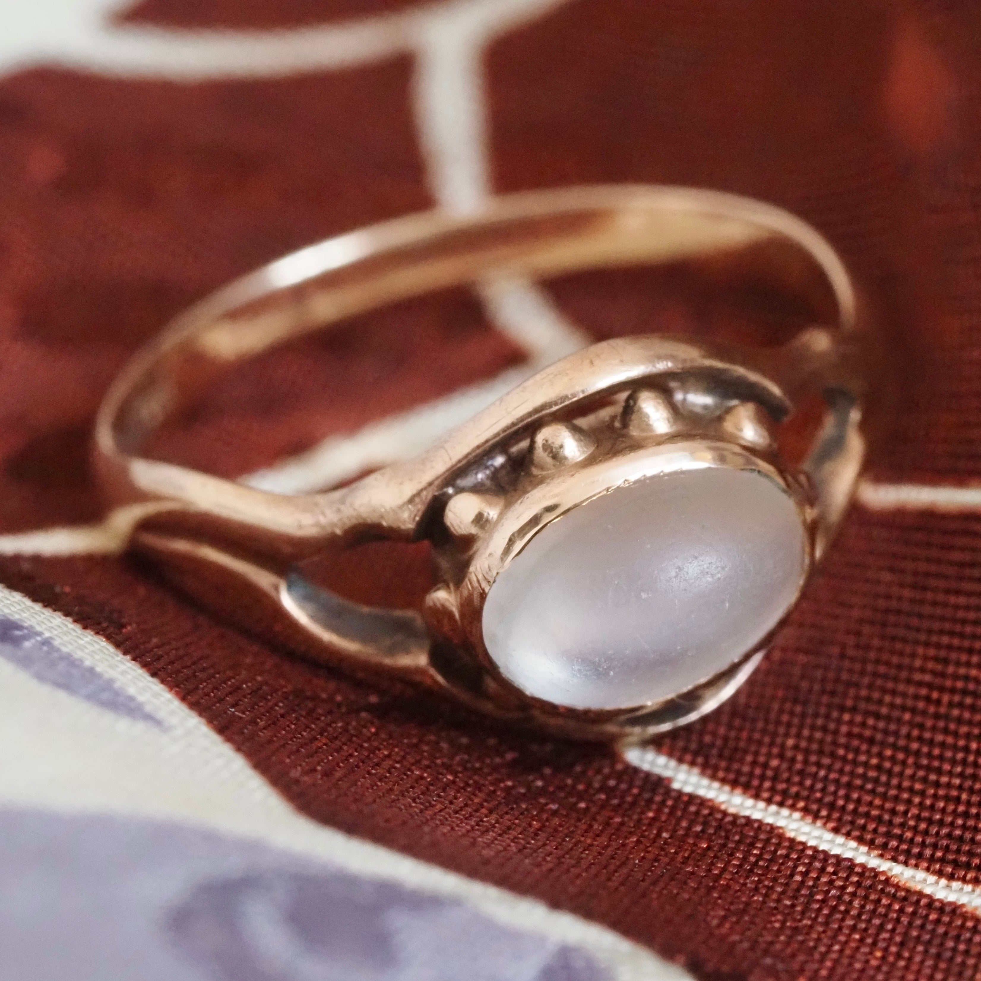 Antique Moonstone 10k Gold Ring