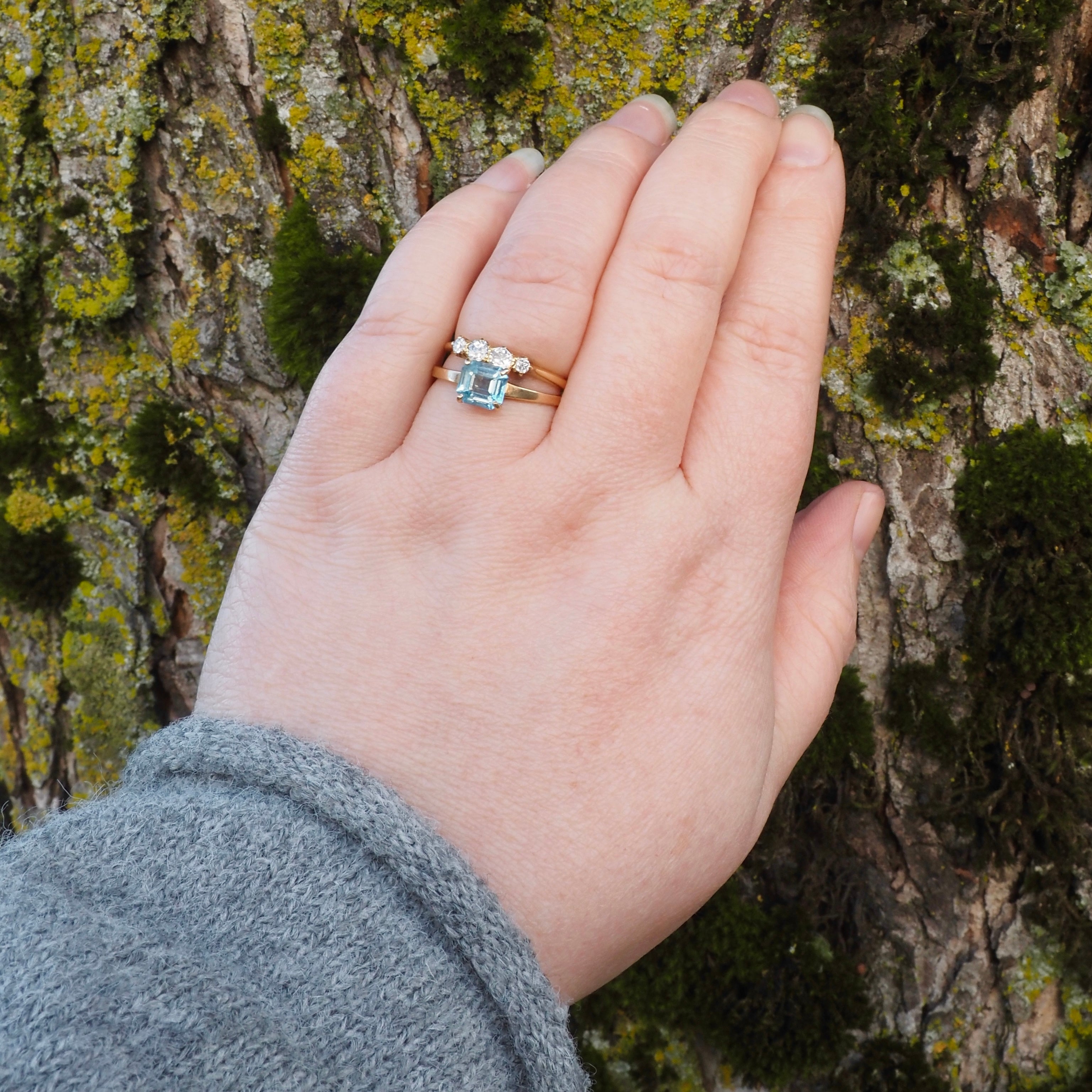 Vintage 14k Gold Aquamarine Ring