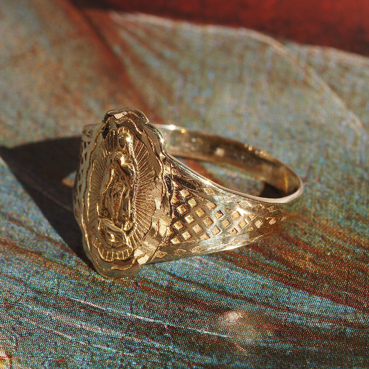 Vintage Mary Signet 14k Gold Ring