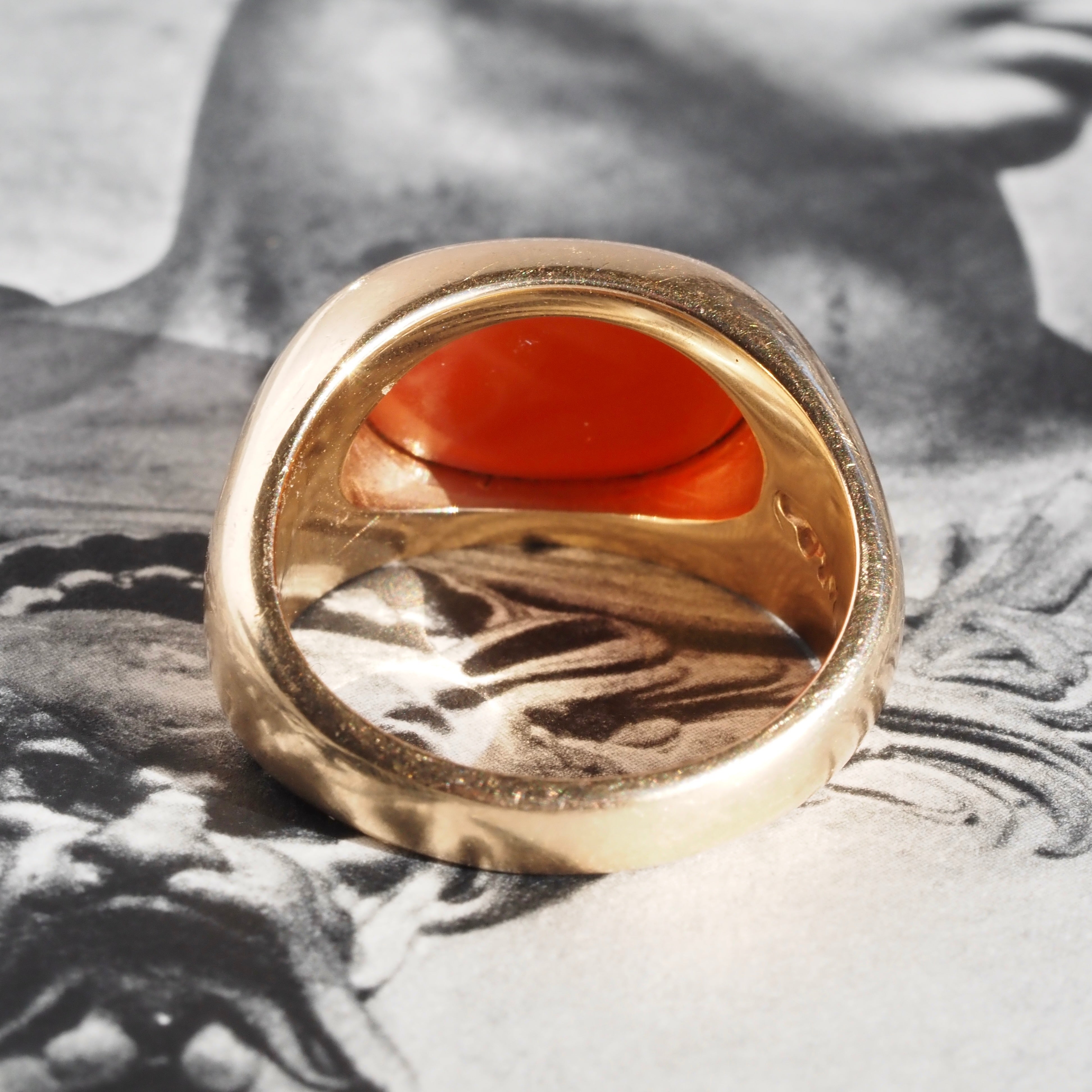 Vintage Carnelian 14k Gold Signet Ring