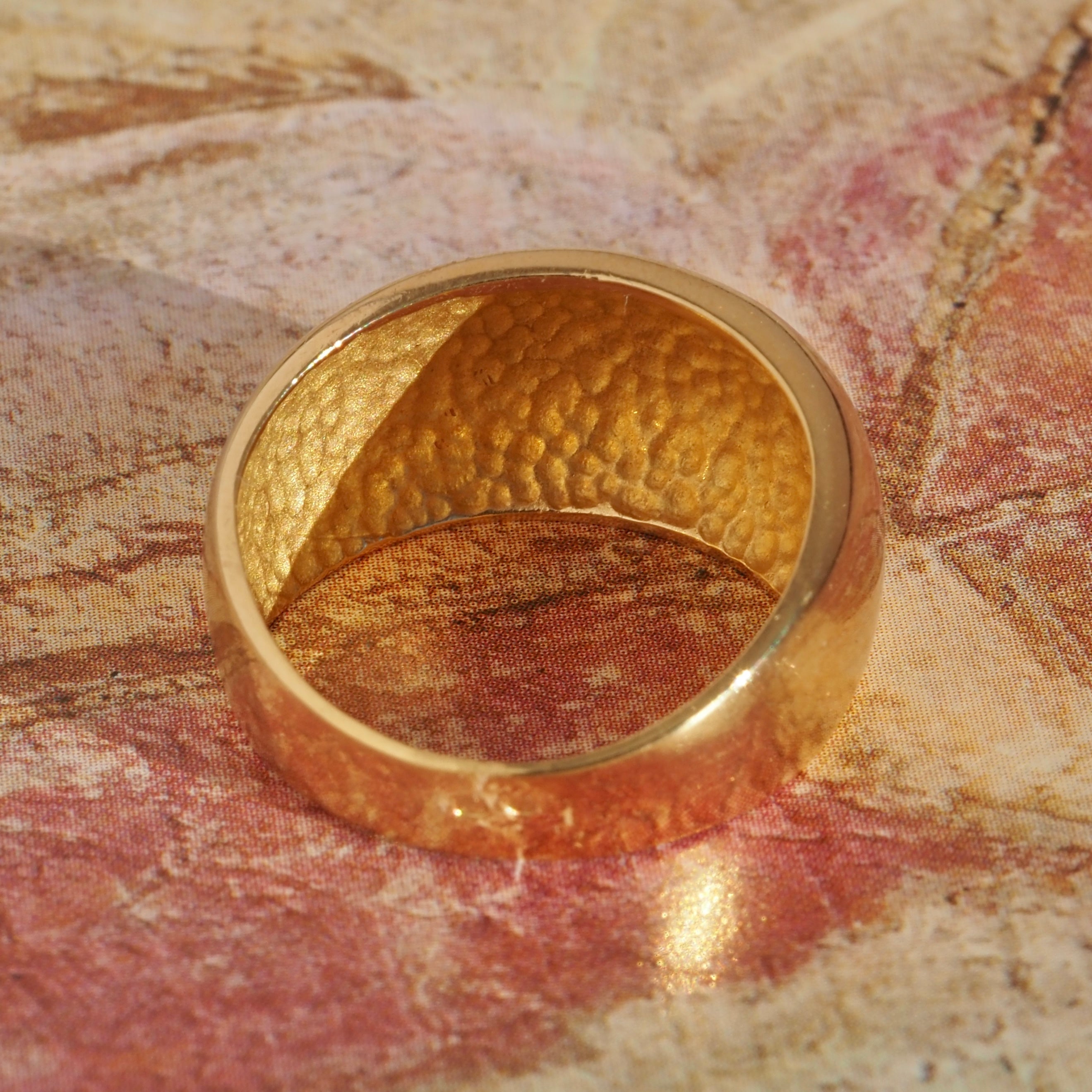 Vintage Portuguese 19k Gold Dome Ring