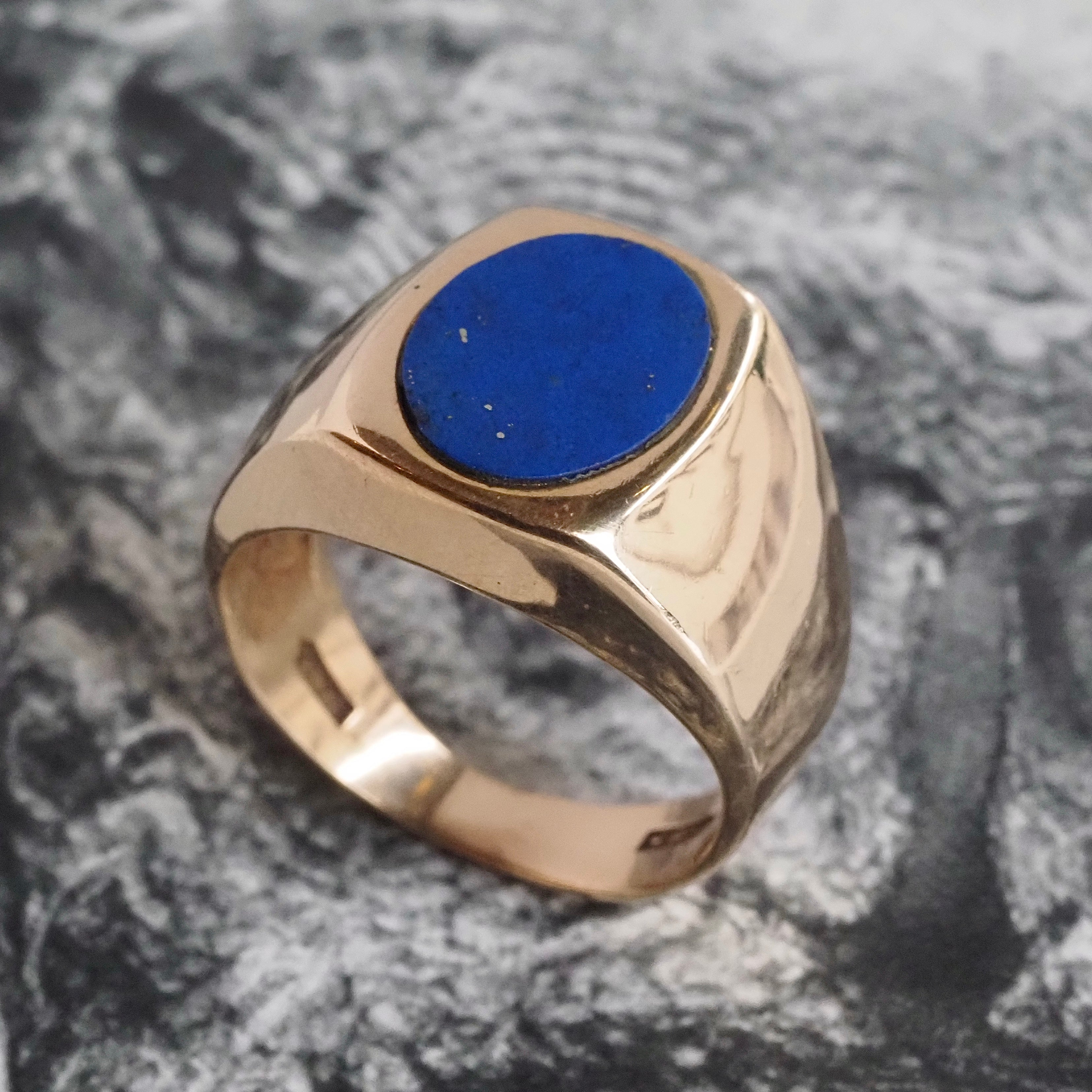 Vintage Lapis 14k Gold Signet Ring