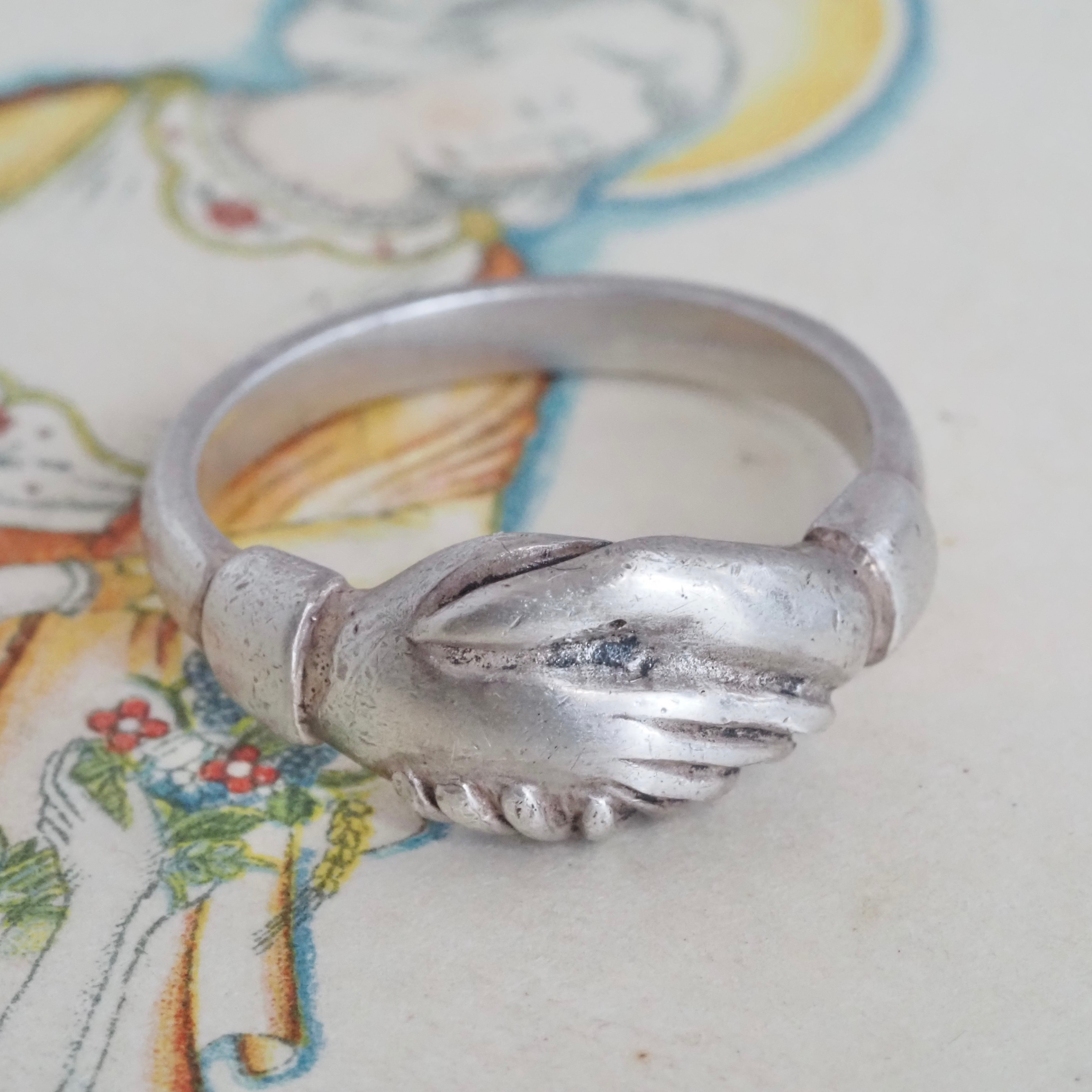 Vintage Sterling Silver Fede Ring