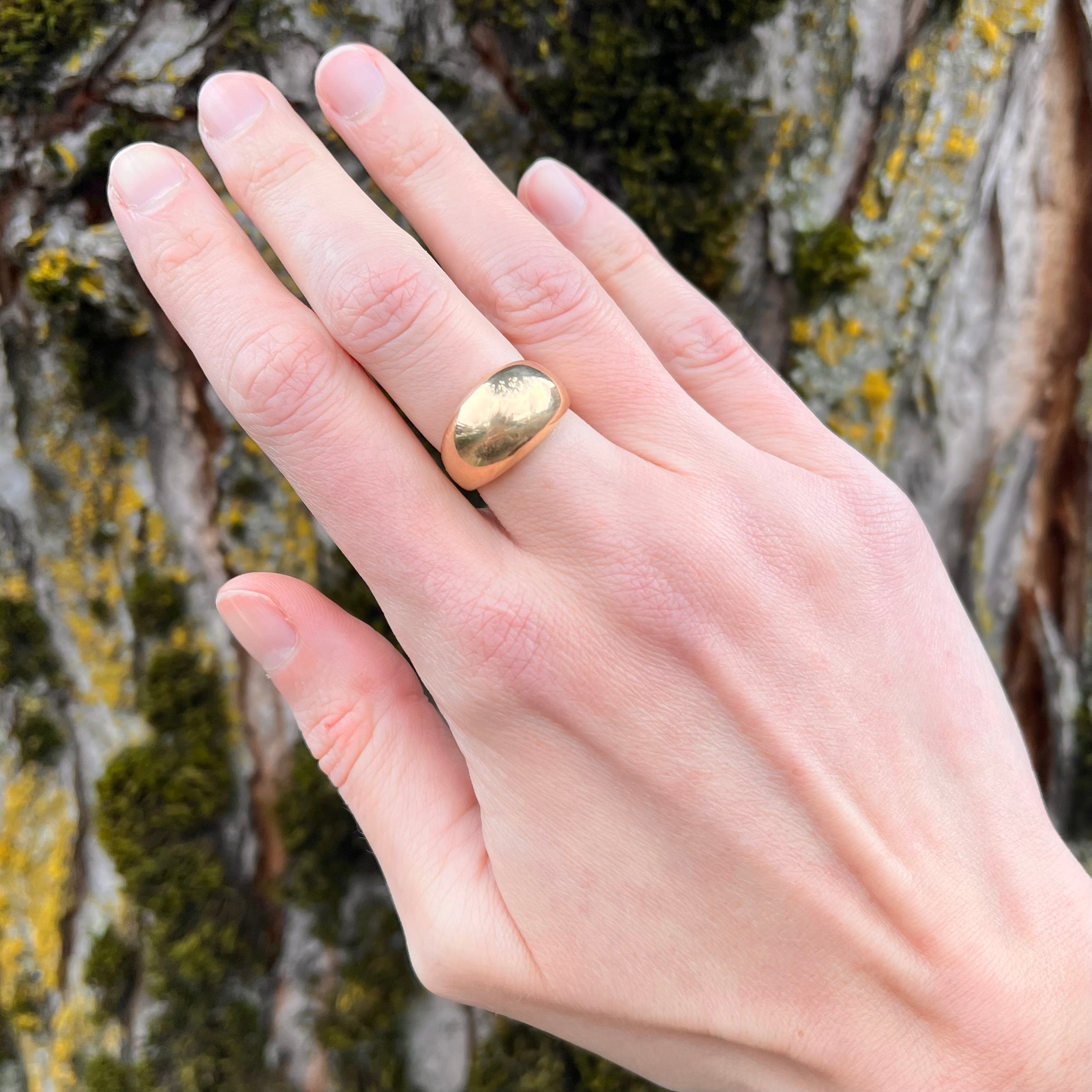 Vintage 14k Gold Dome Ring