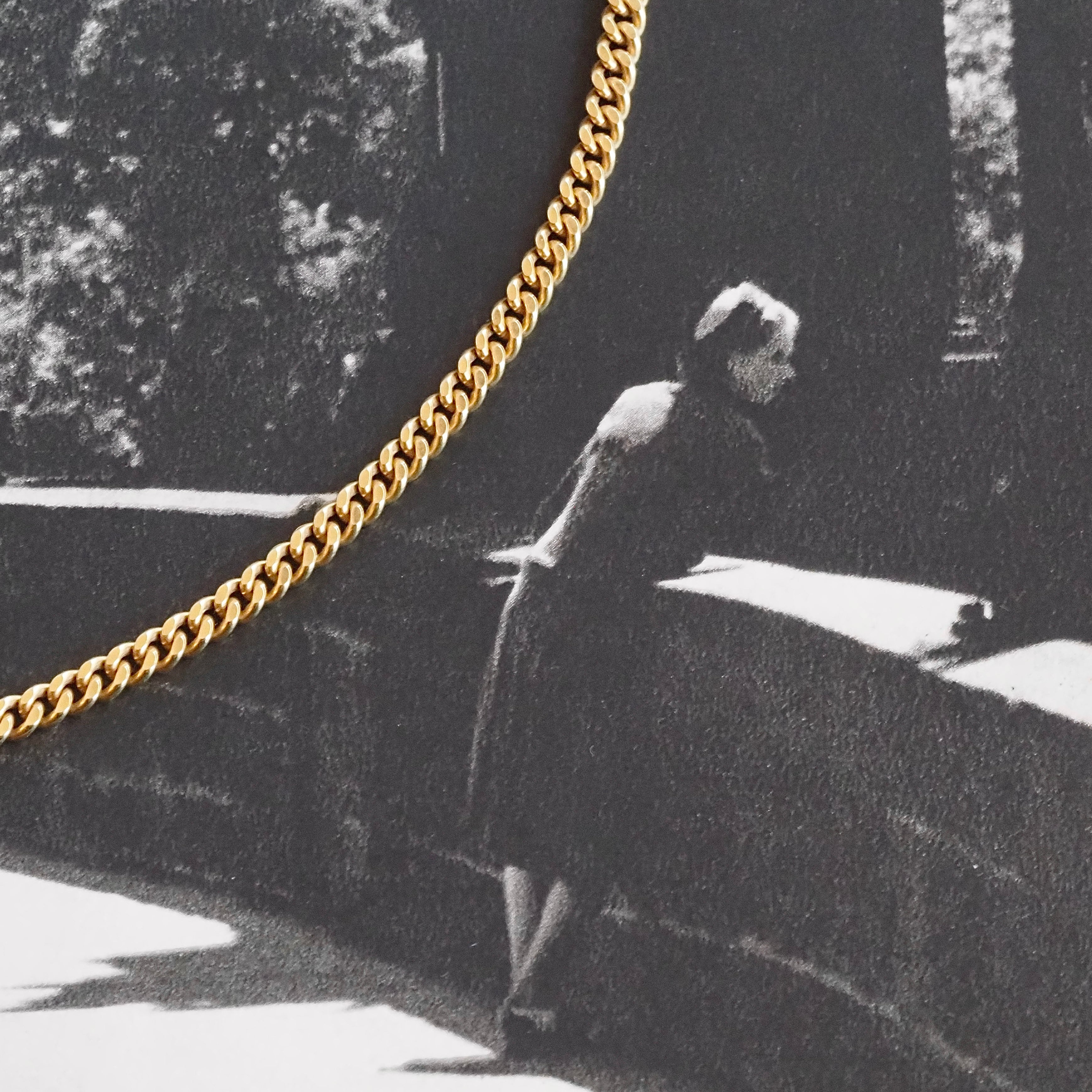 Vintage 14k Gold Curb Chain Necklace