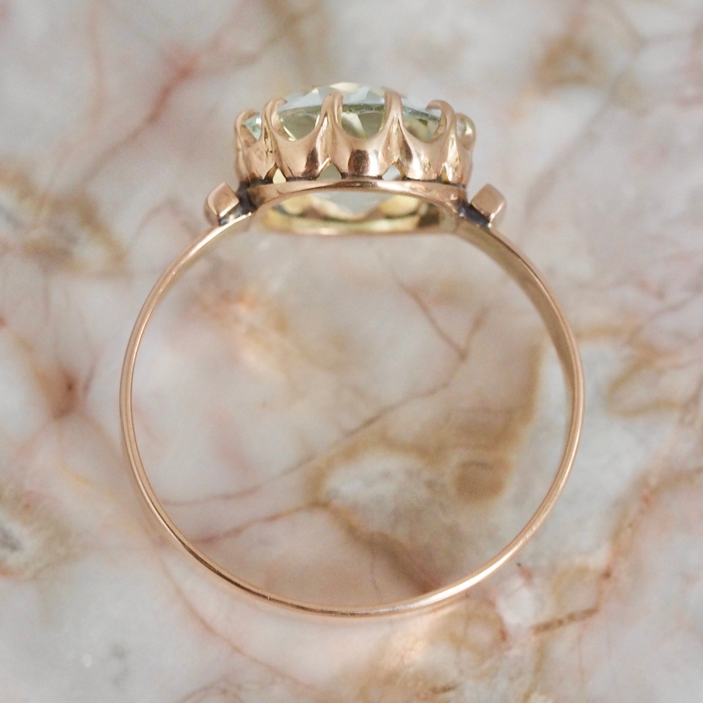 Antique Victorian 14k Gold Aquamarine Ring