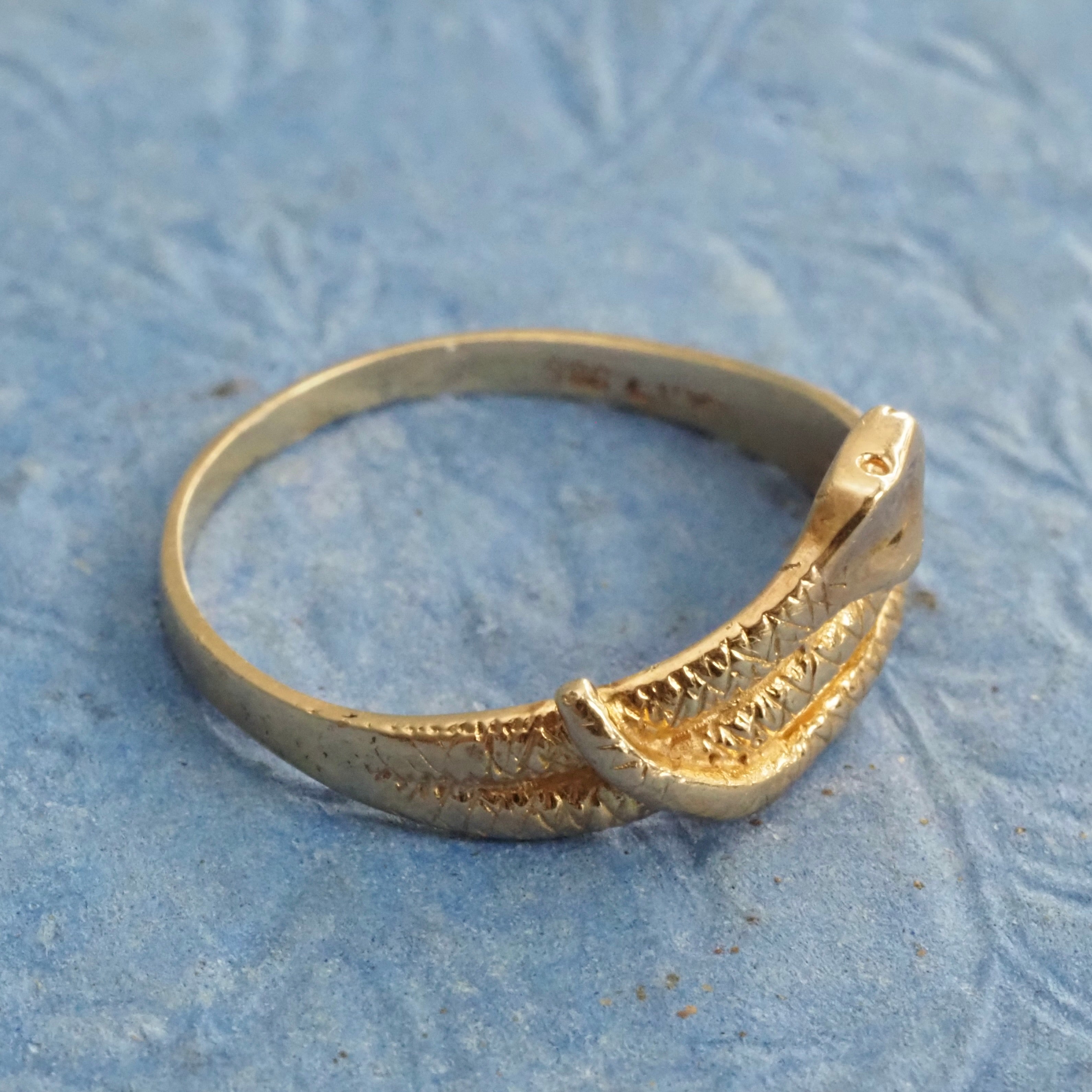 Vintage Snake 14k Gold Ring