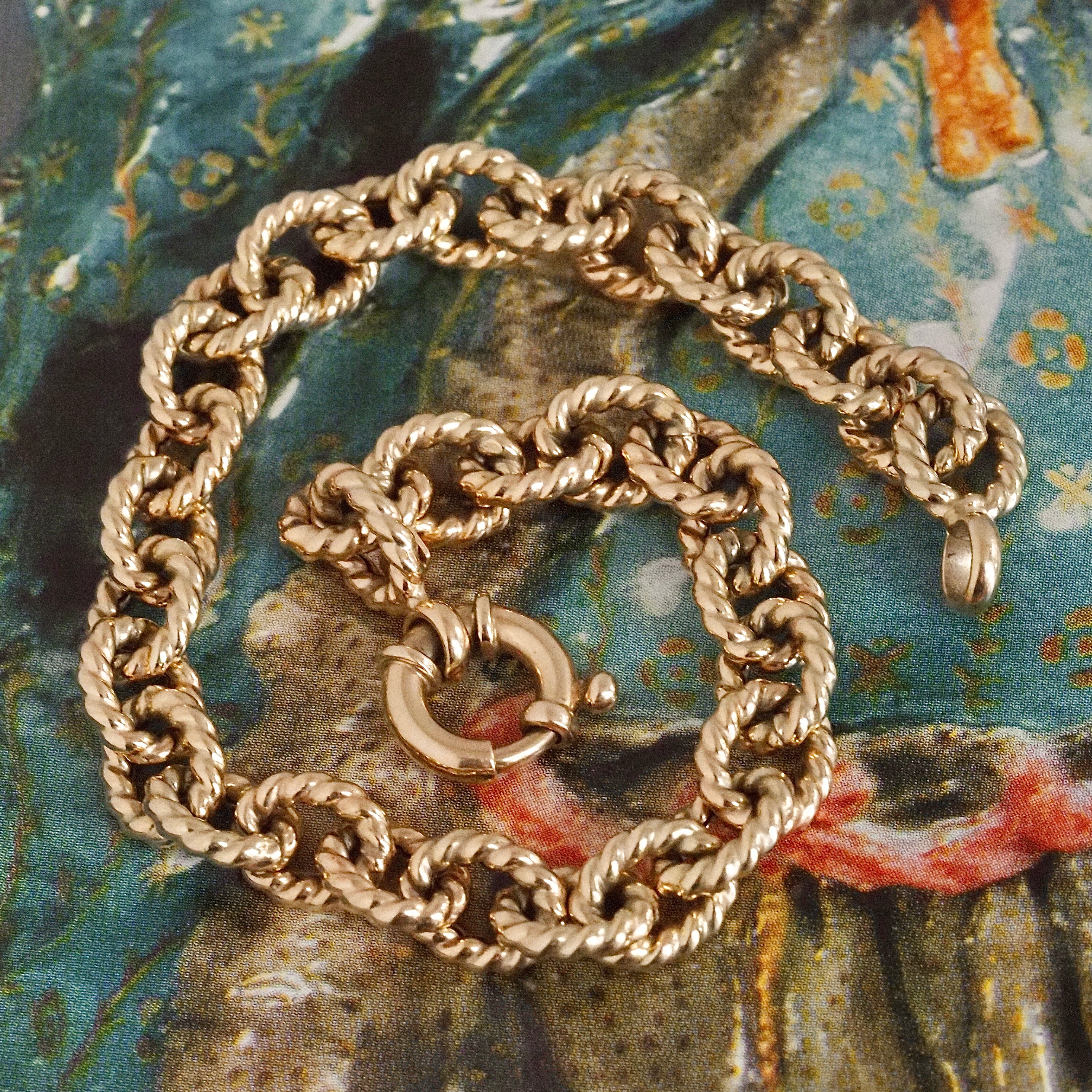Vintage Italian 14k Gold Milor Rope Bracelet