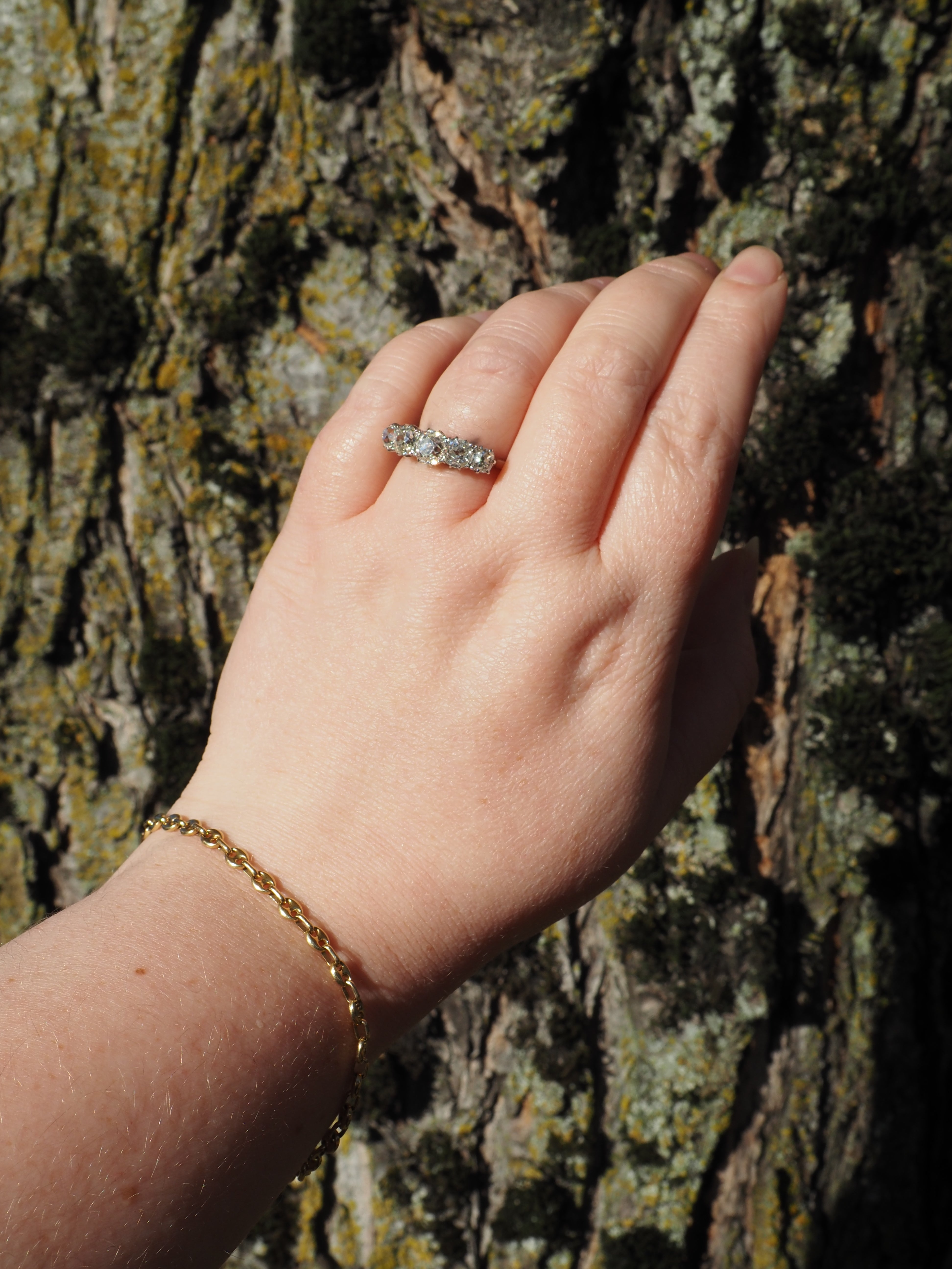 Vintage 14k Gold Puffy Mariner Bracelet