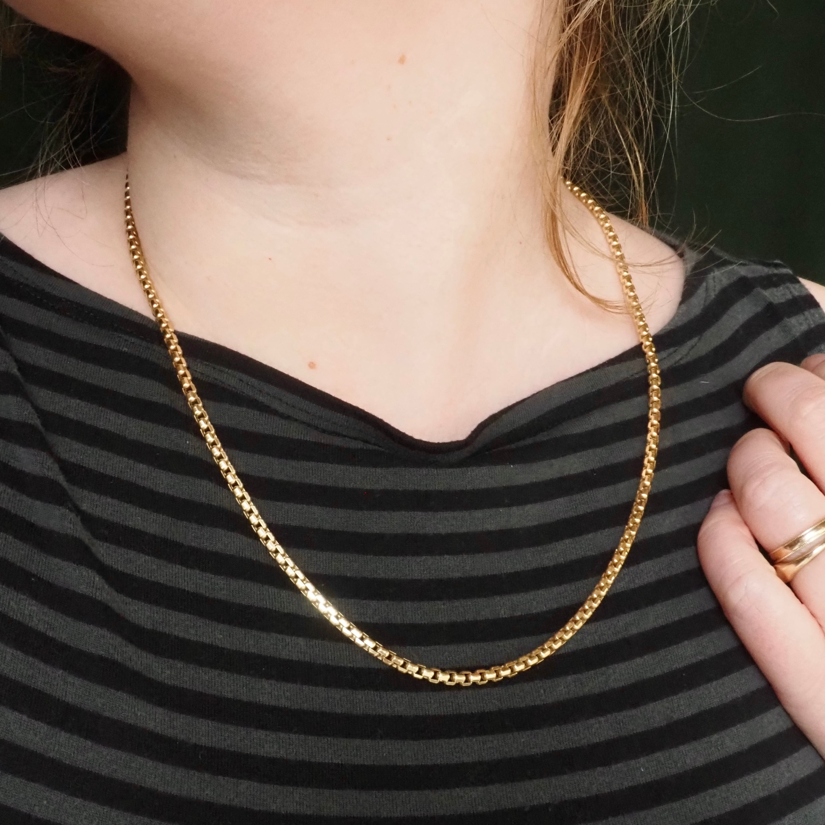Italian 14k Gold Venetian Box Chain