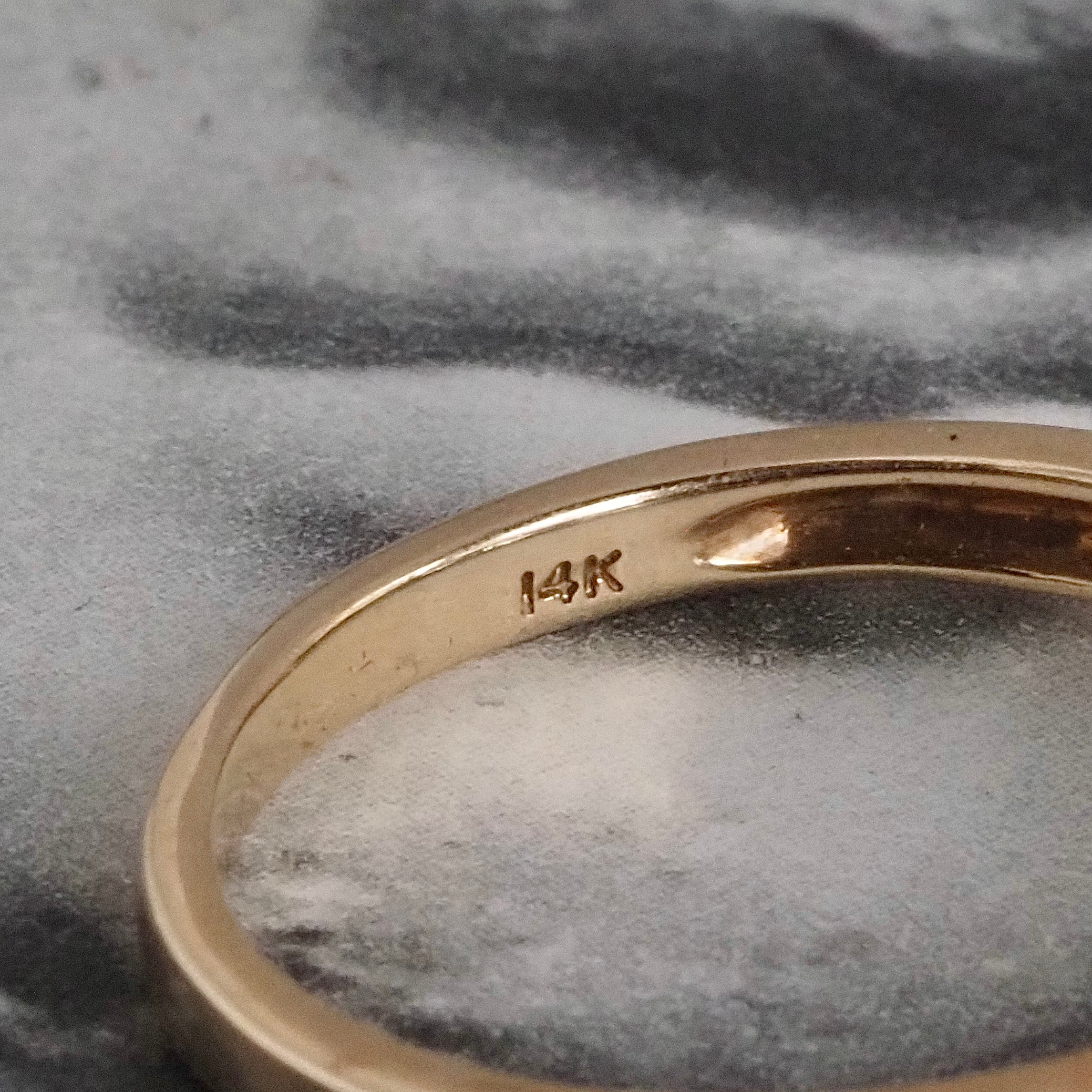 Vintage Aquamarine Trilogy 14k Gold Ring
