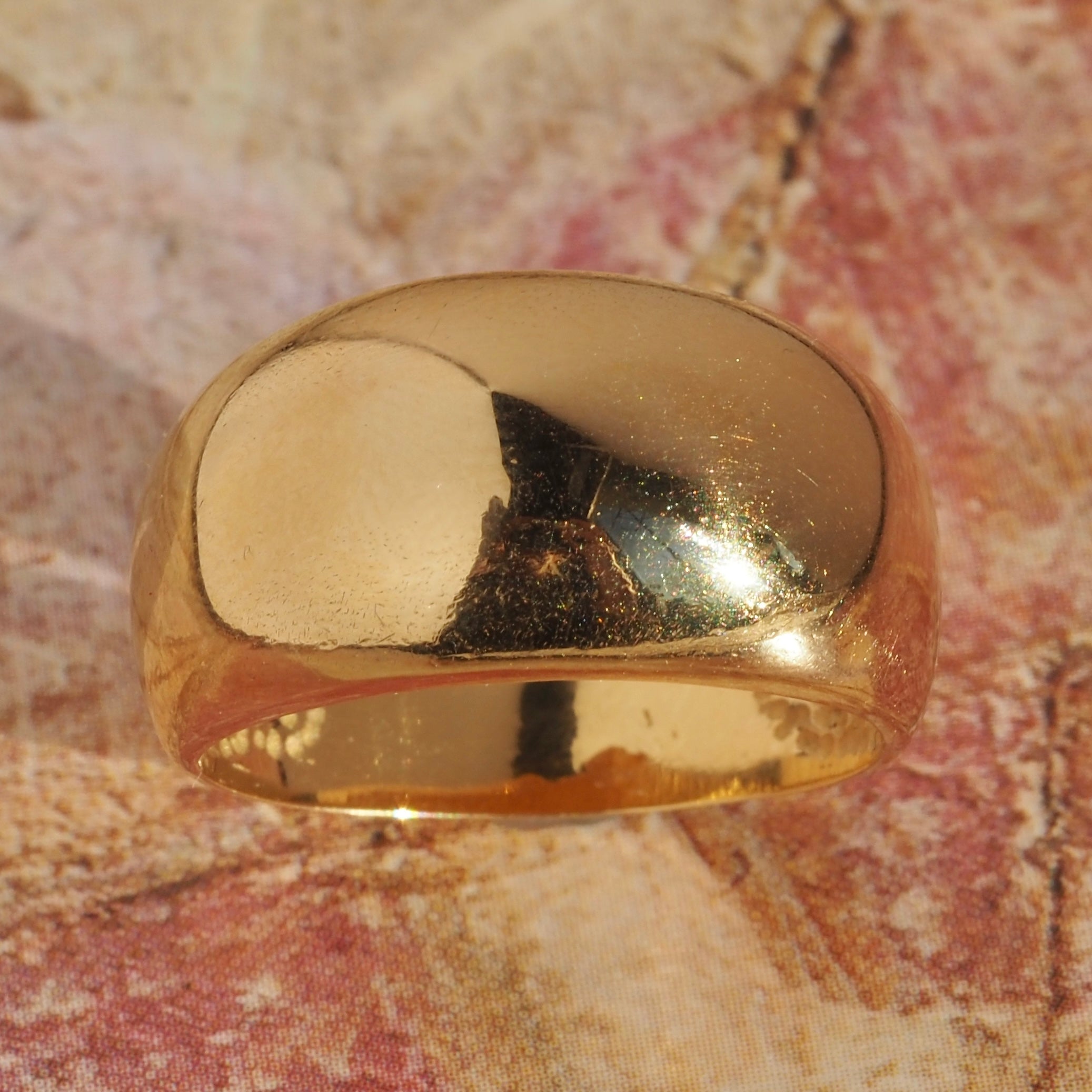 Vintage Portuguese 19k Gold Dome Ring