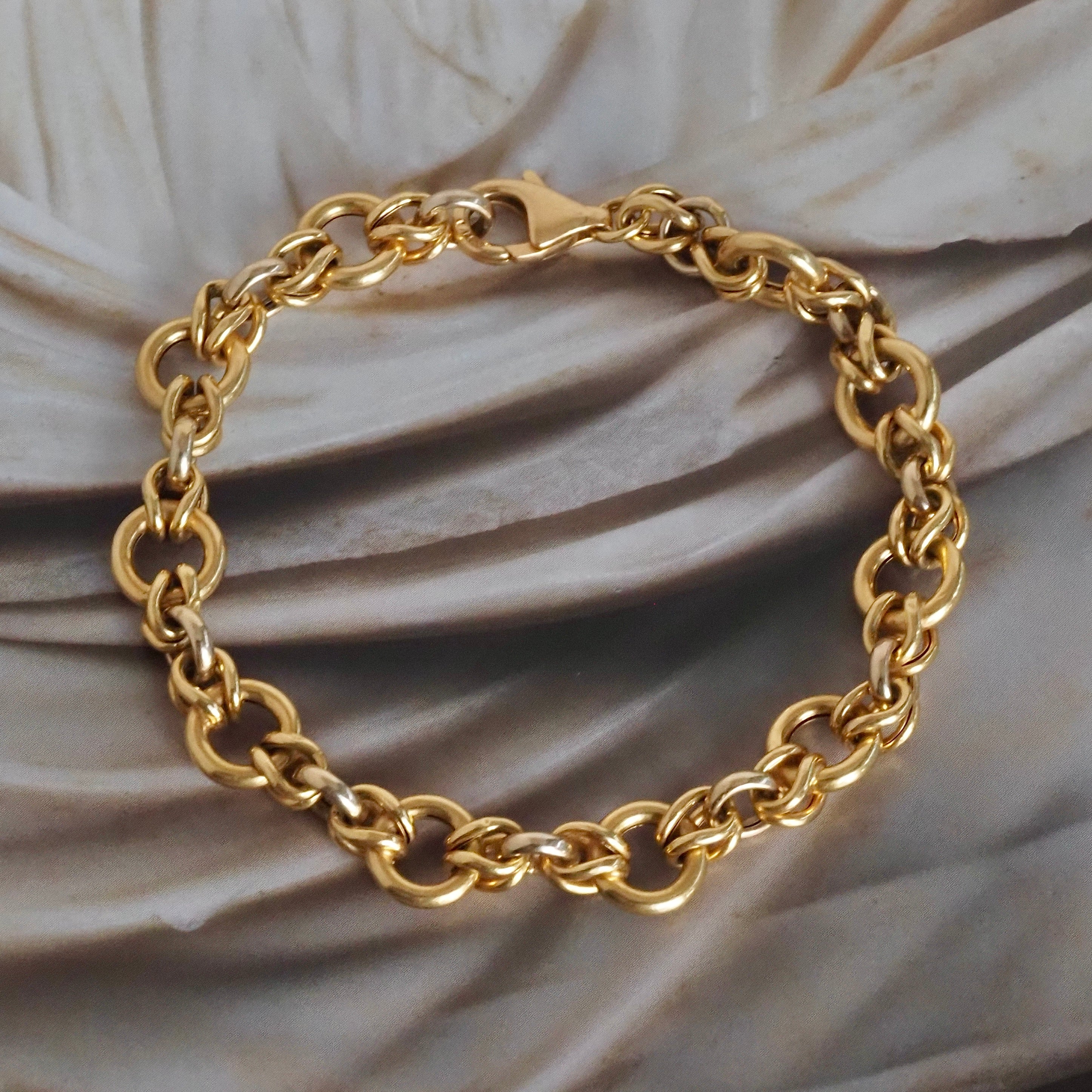 Vintage Portuguese 19k Chunky Link Pattern Bracelet