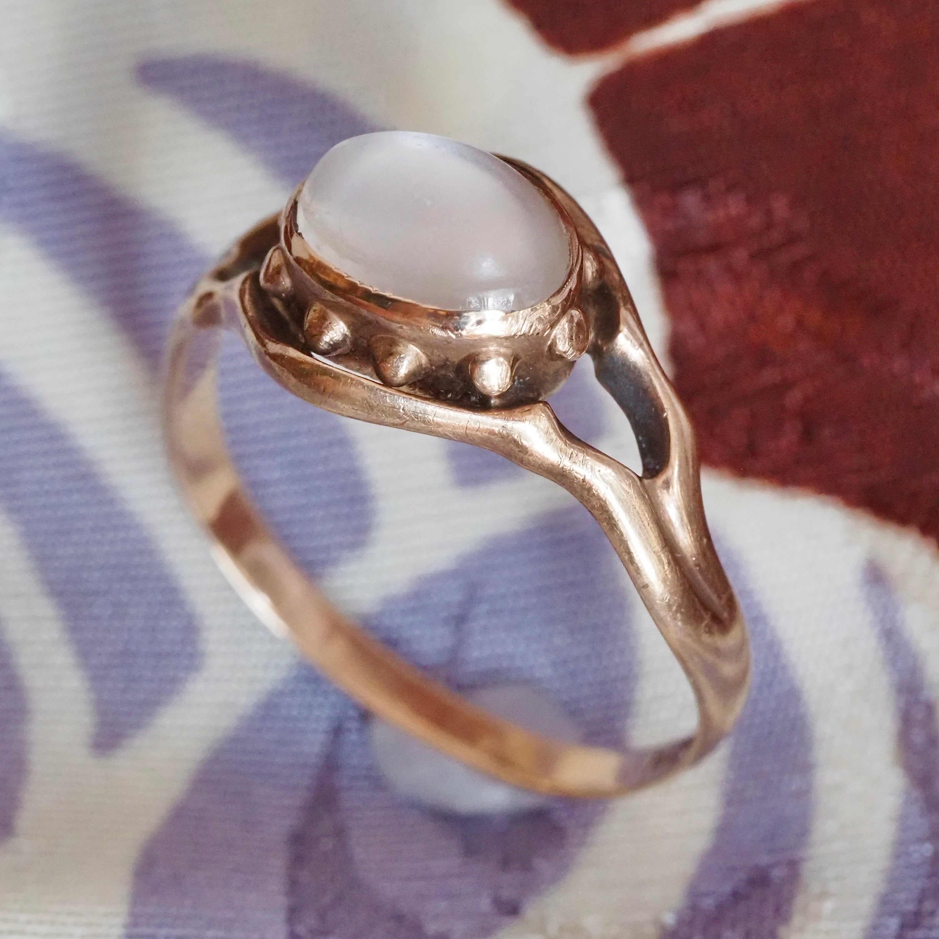 Antique Moonstone 10k Gold Ring