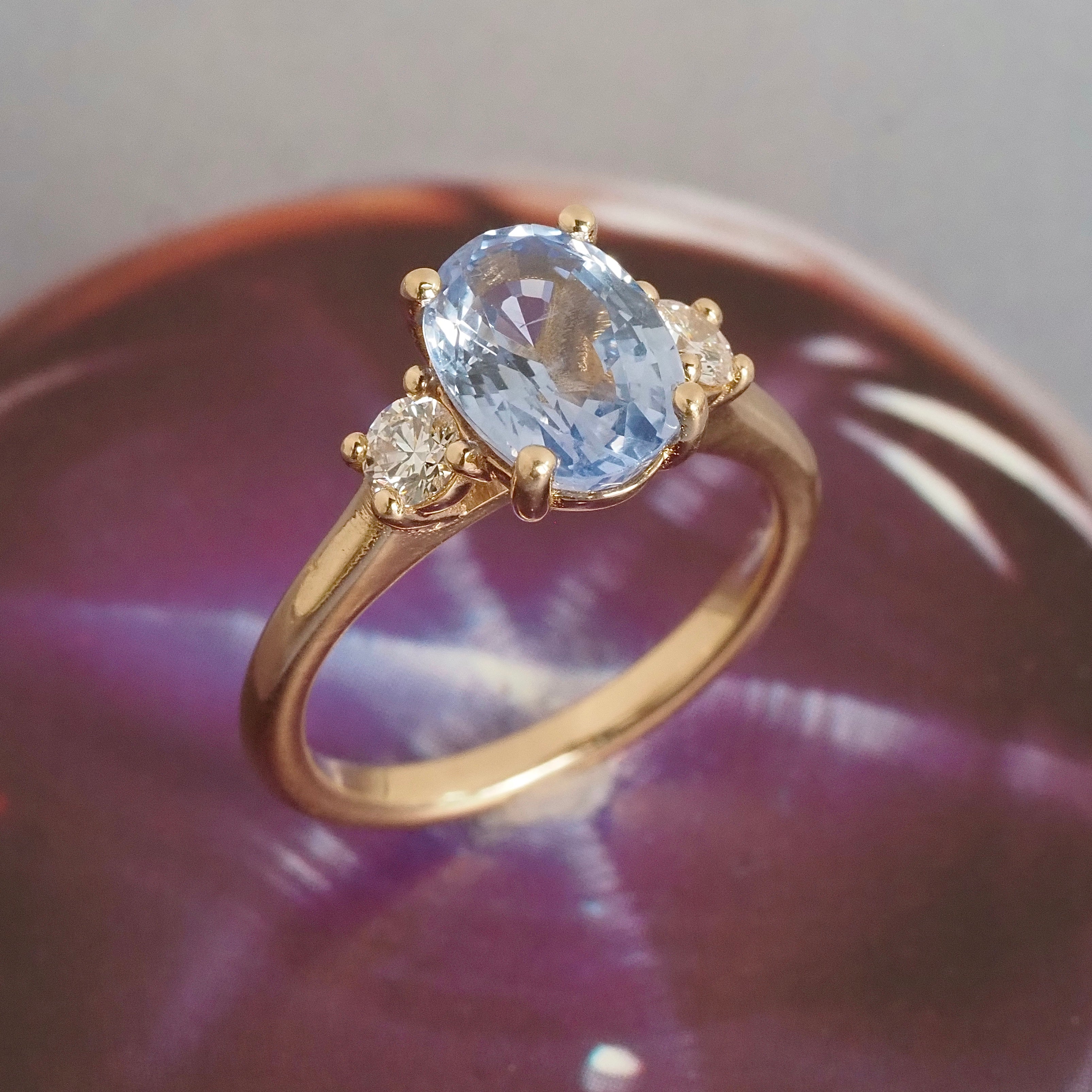 Vintage Sapphire and Diamond 14k Gold Ring