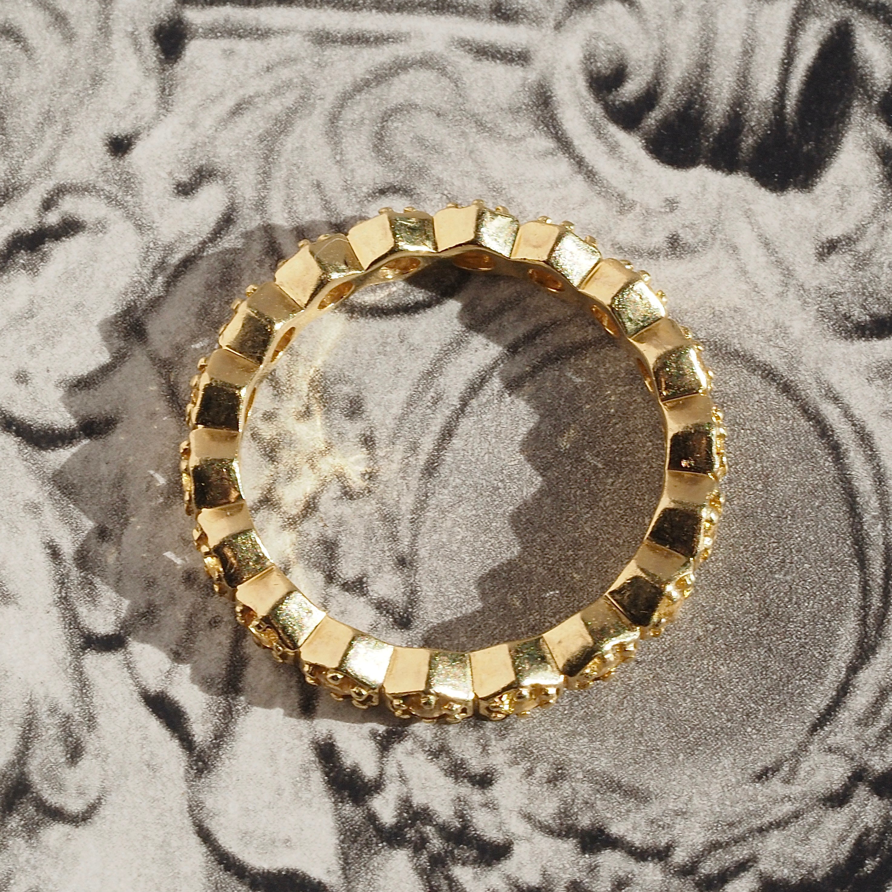 18k Gold Yellow Sapphire Hexagonal Eternity Ring