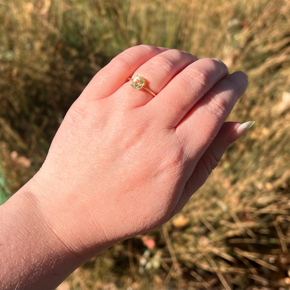 2.01ct Natural Yellow Sapphire 14k Gold Ring