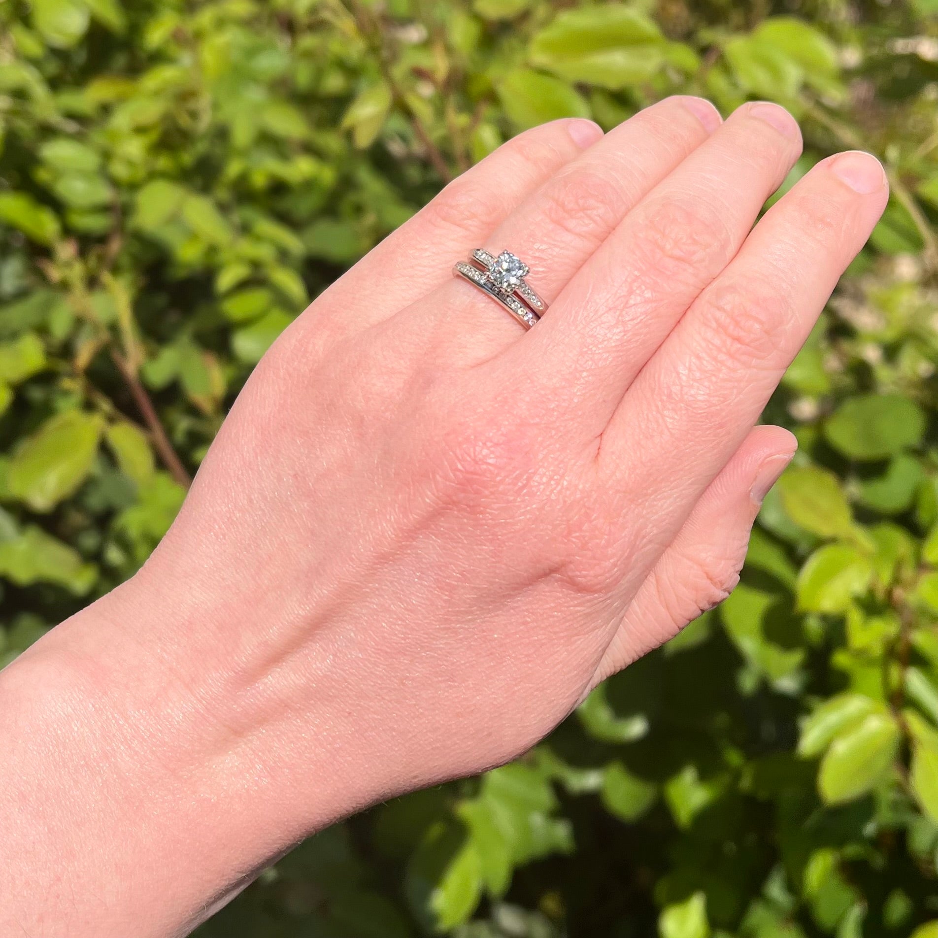 Vintage Platinum Early Modern Brilliant Transitional Cut Diamond Engagement Ring