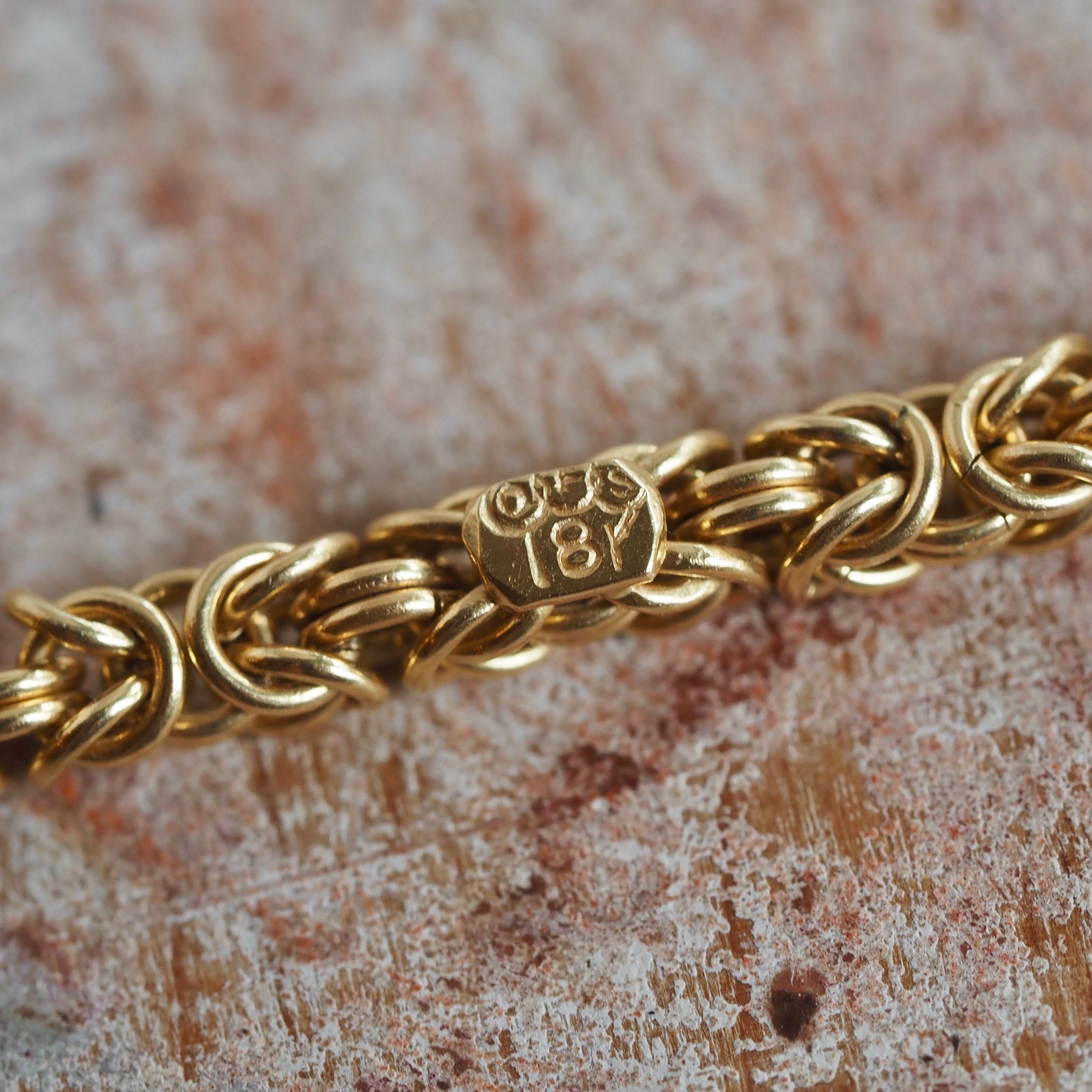 Vintage 18k Gold Byzantine Chain