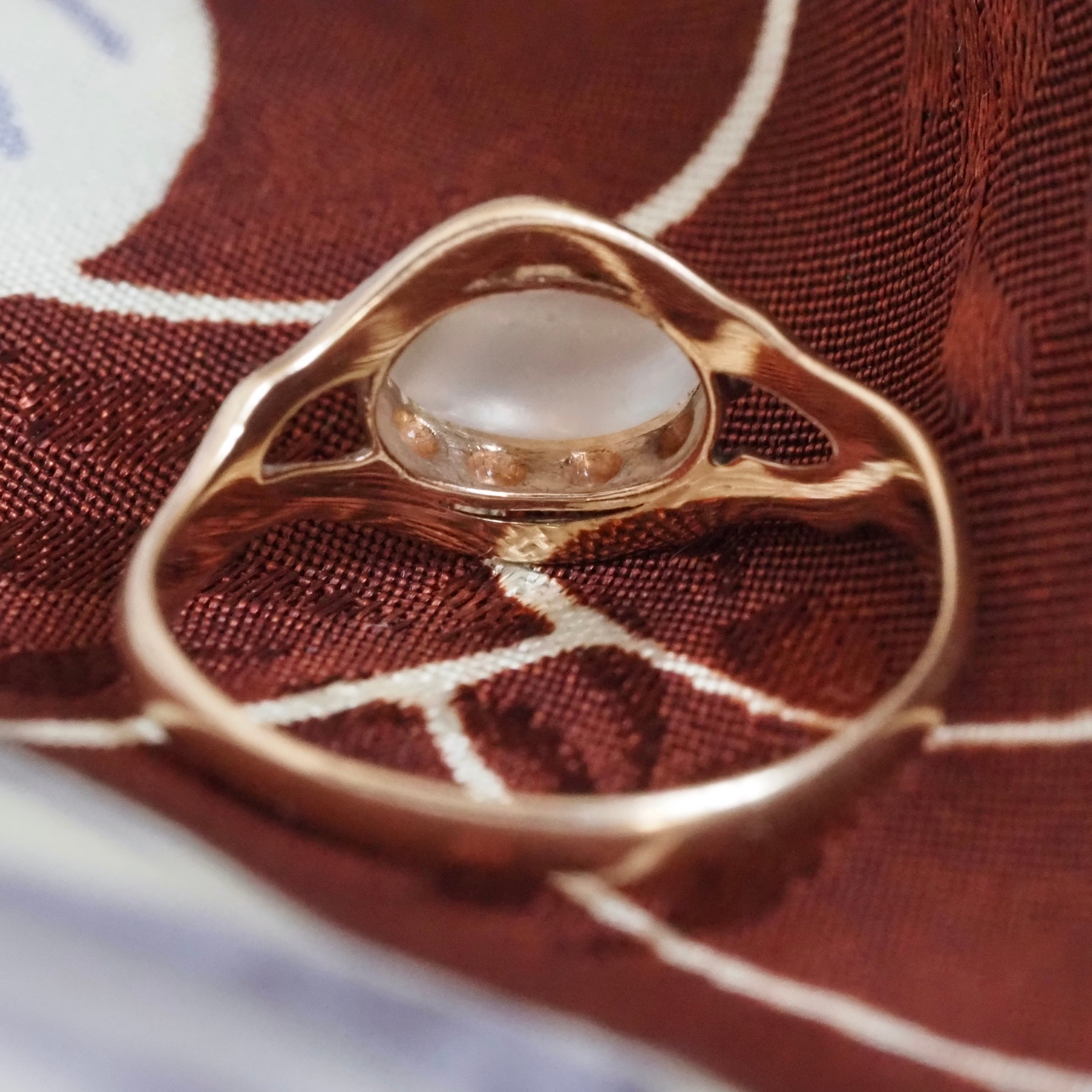 Antique Moonstone 10k Gold Ring