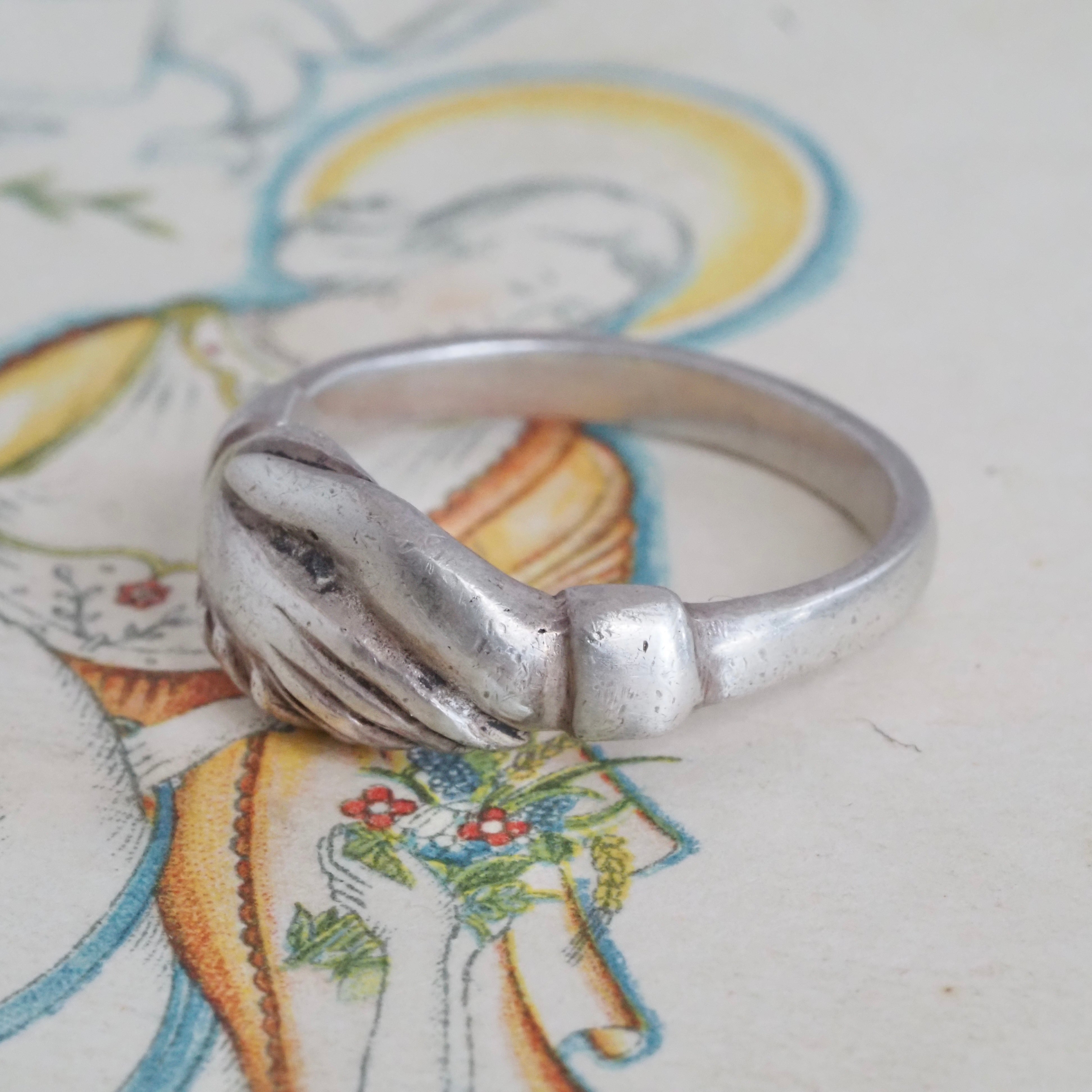 Vintage Sterling Silver Fede Ring