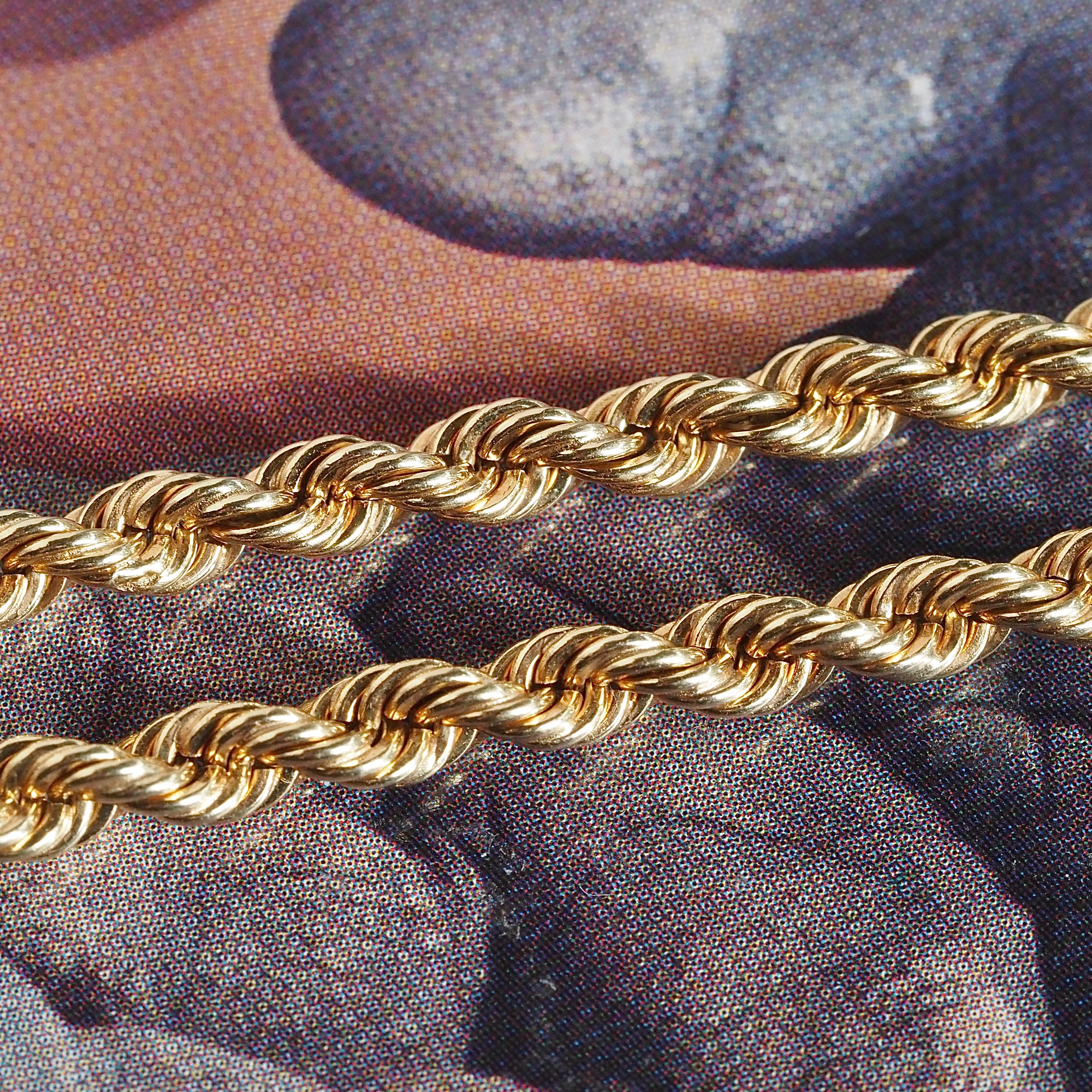 Chunky Rope 14k Gold Earrings