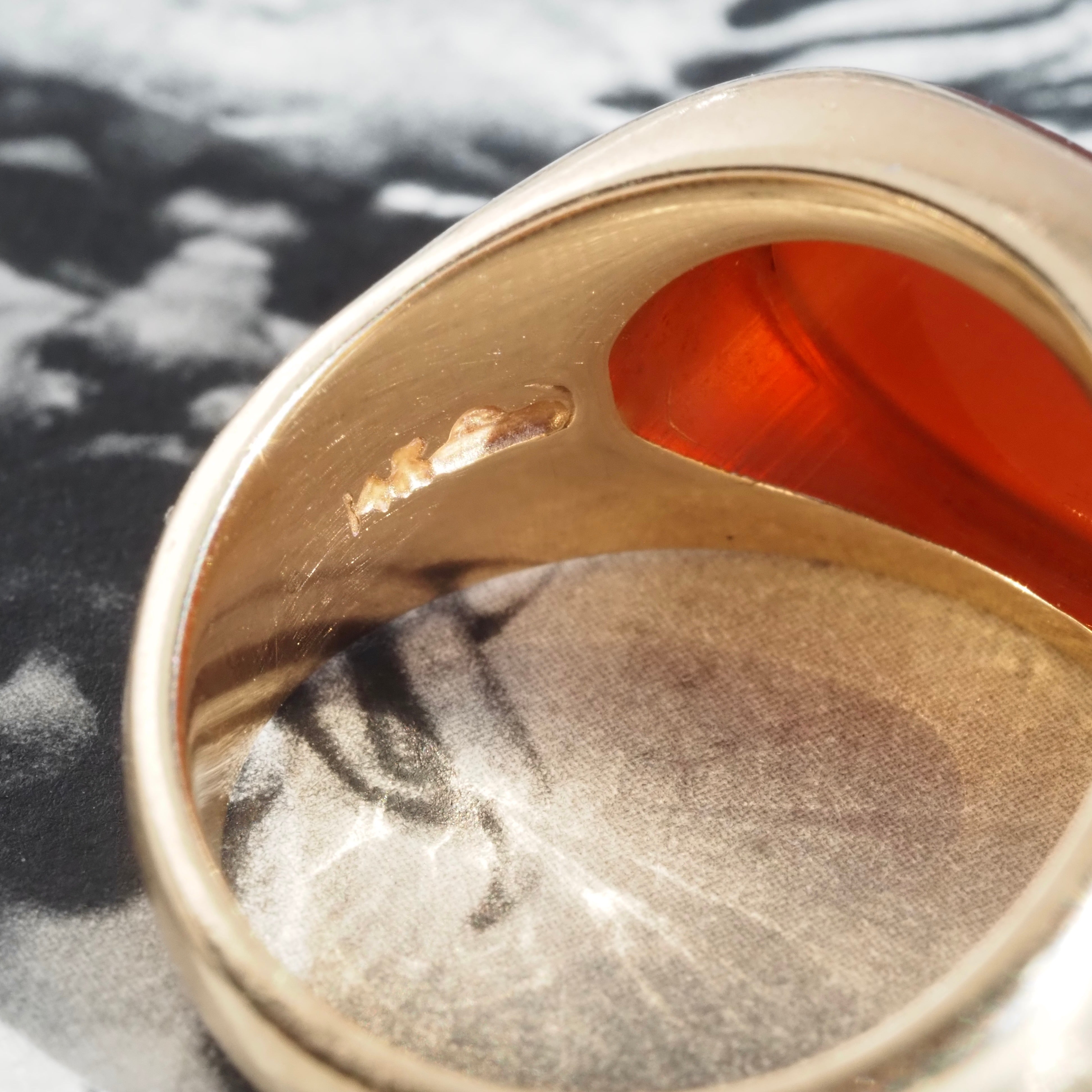 Vintage Carnelian 14k Gold Signet Ring