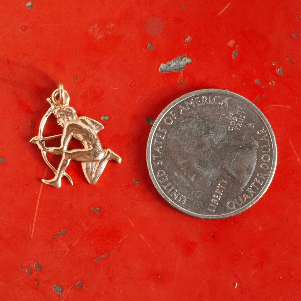 Vintage Soviet Sagittarius 14k Gold Pendant
