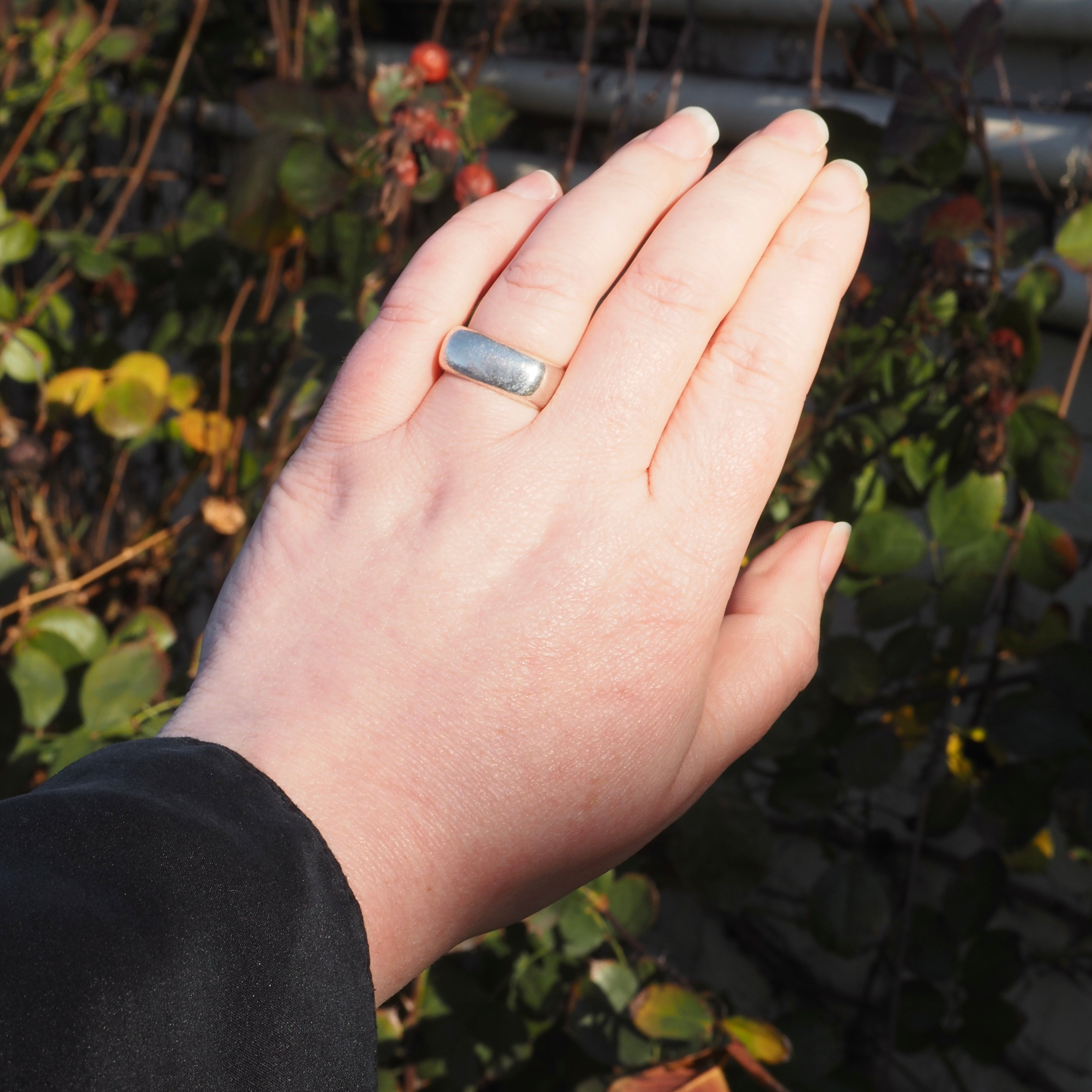 Vintage Tiffany Sterling Silver Squared Band