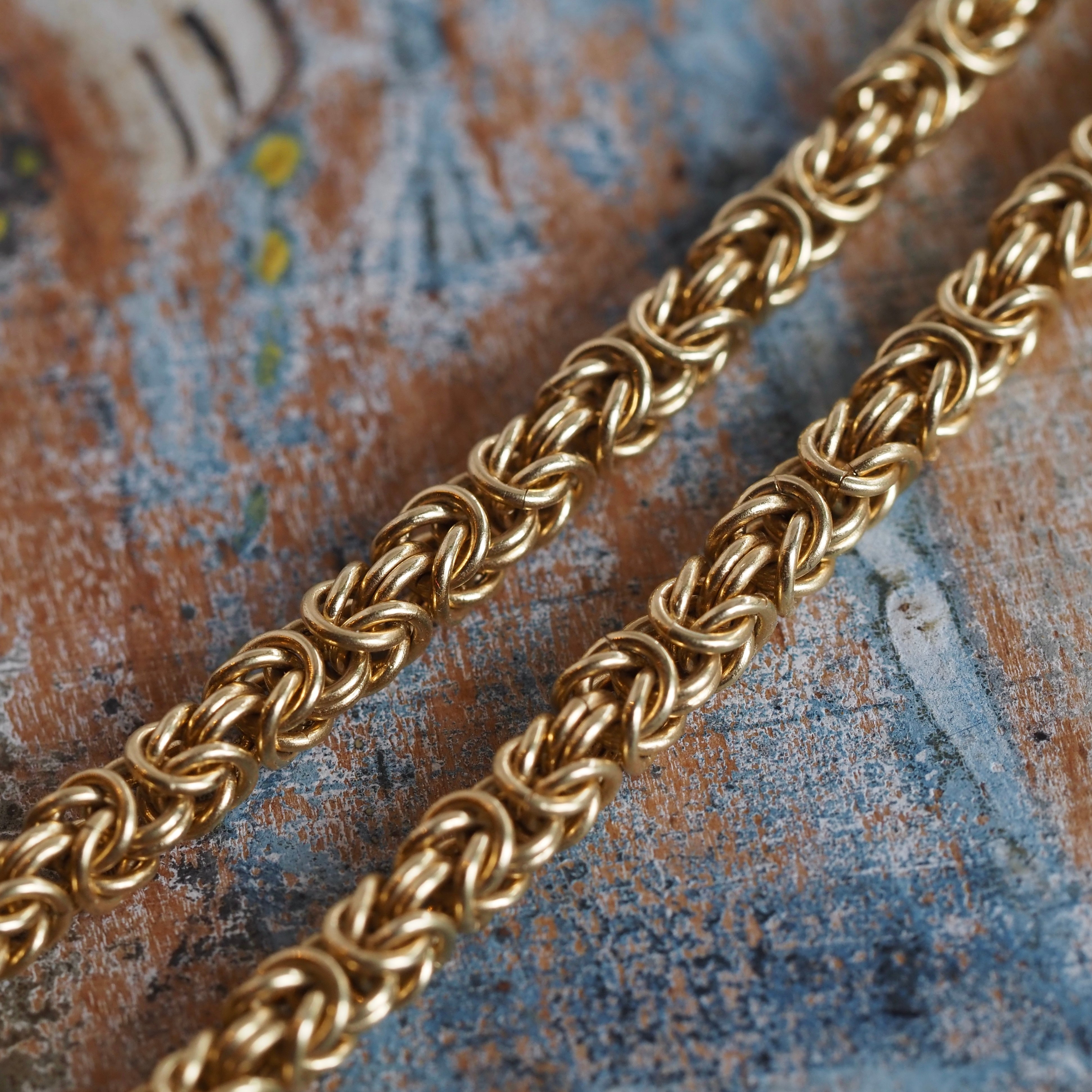 Vintage 18k Gold Byzantine Chain