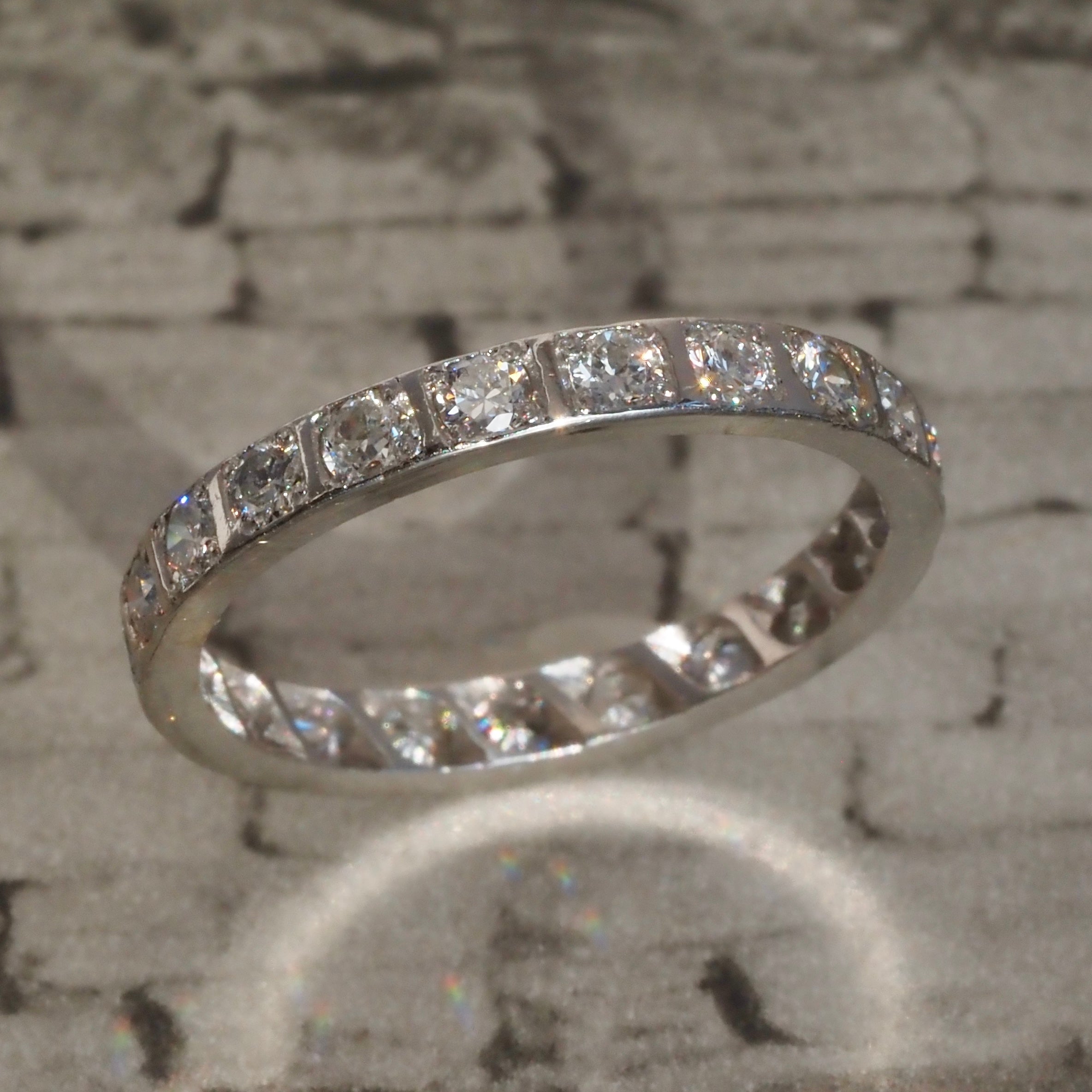 Antique Art Deco Platinum Diamond Eternity Ring