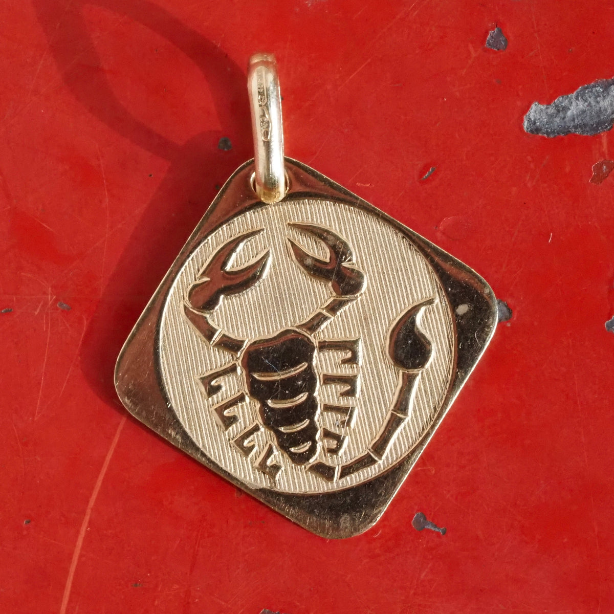 Vintage Scorpio 14k Gold Pendant