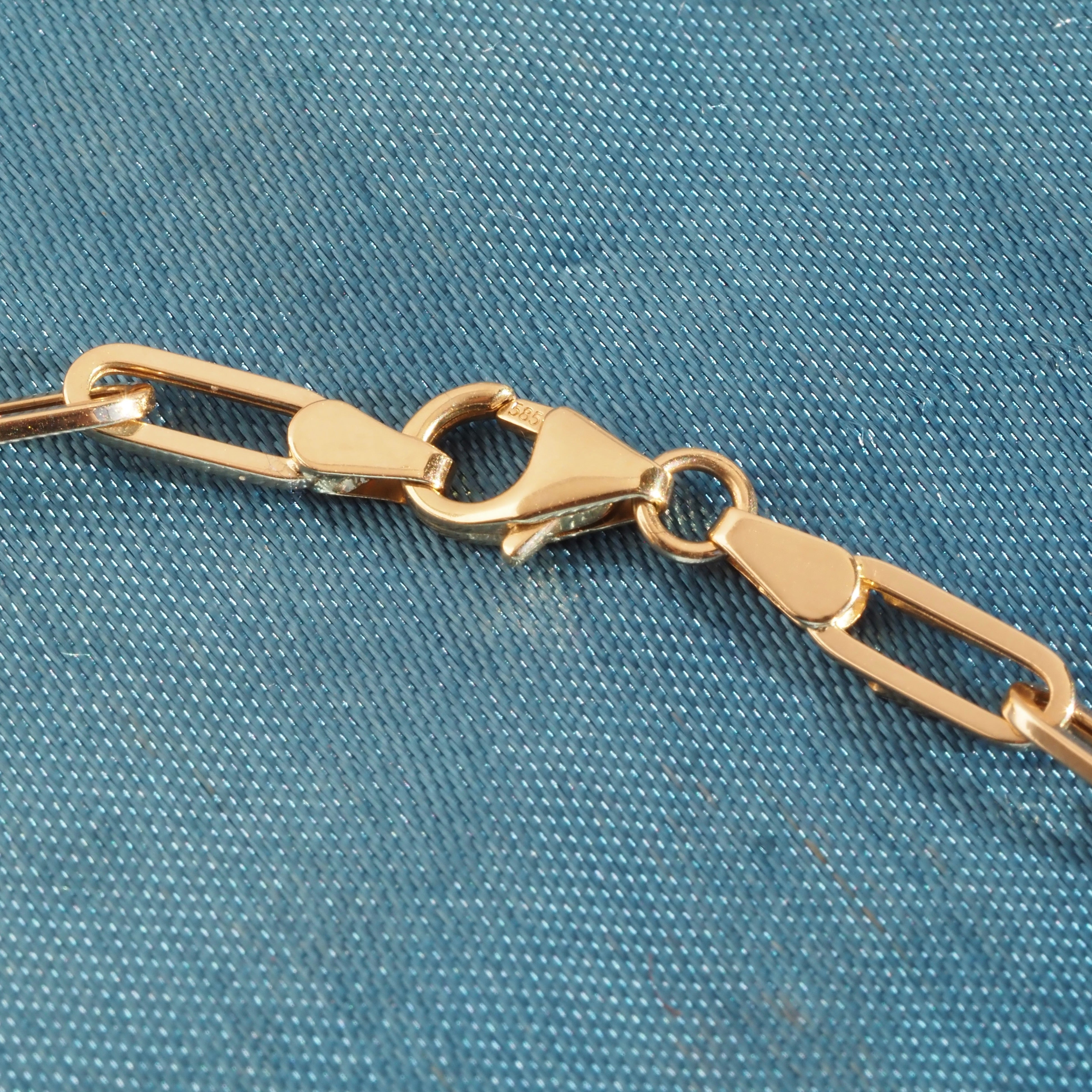 Italian 18" 14k Gold Paperclip Chain Necklace