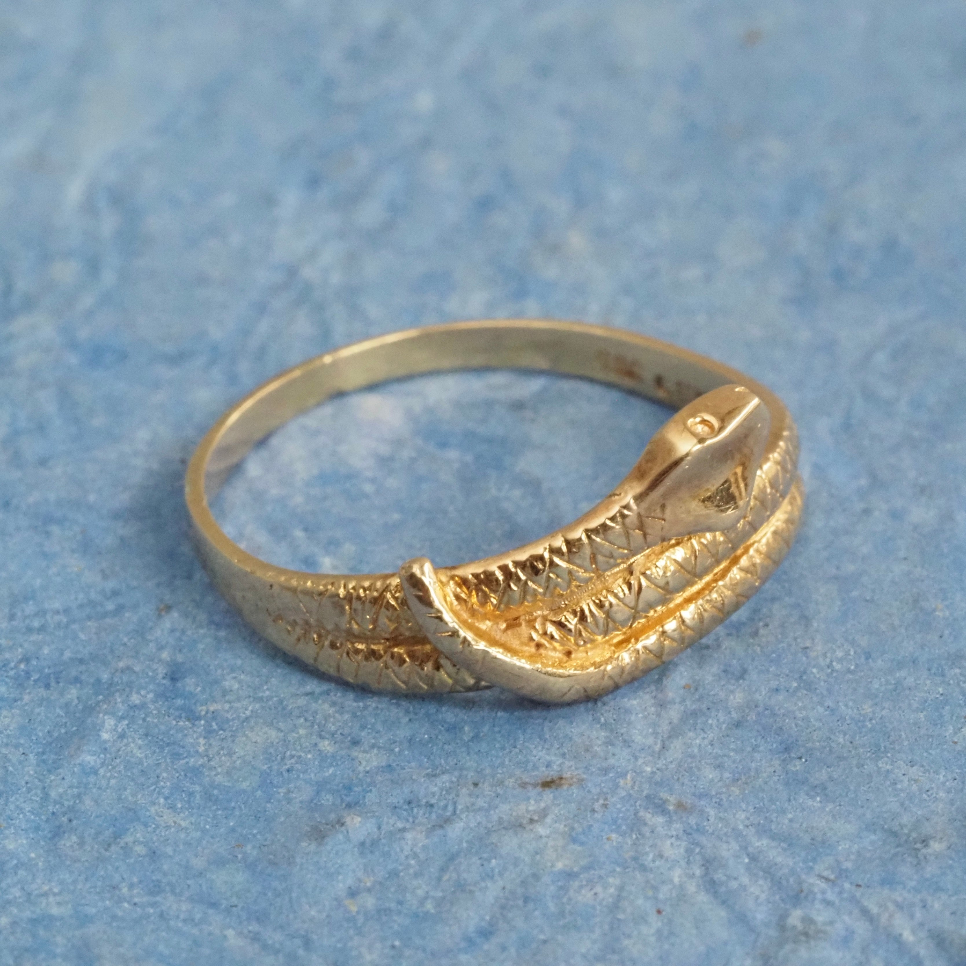 Vintage Snake 14k Gold Ring