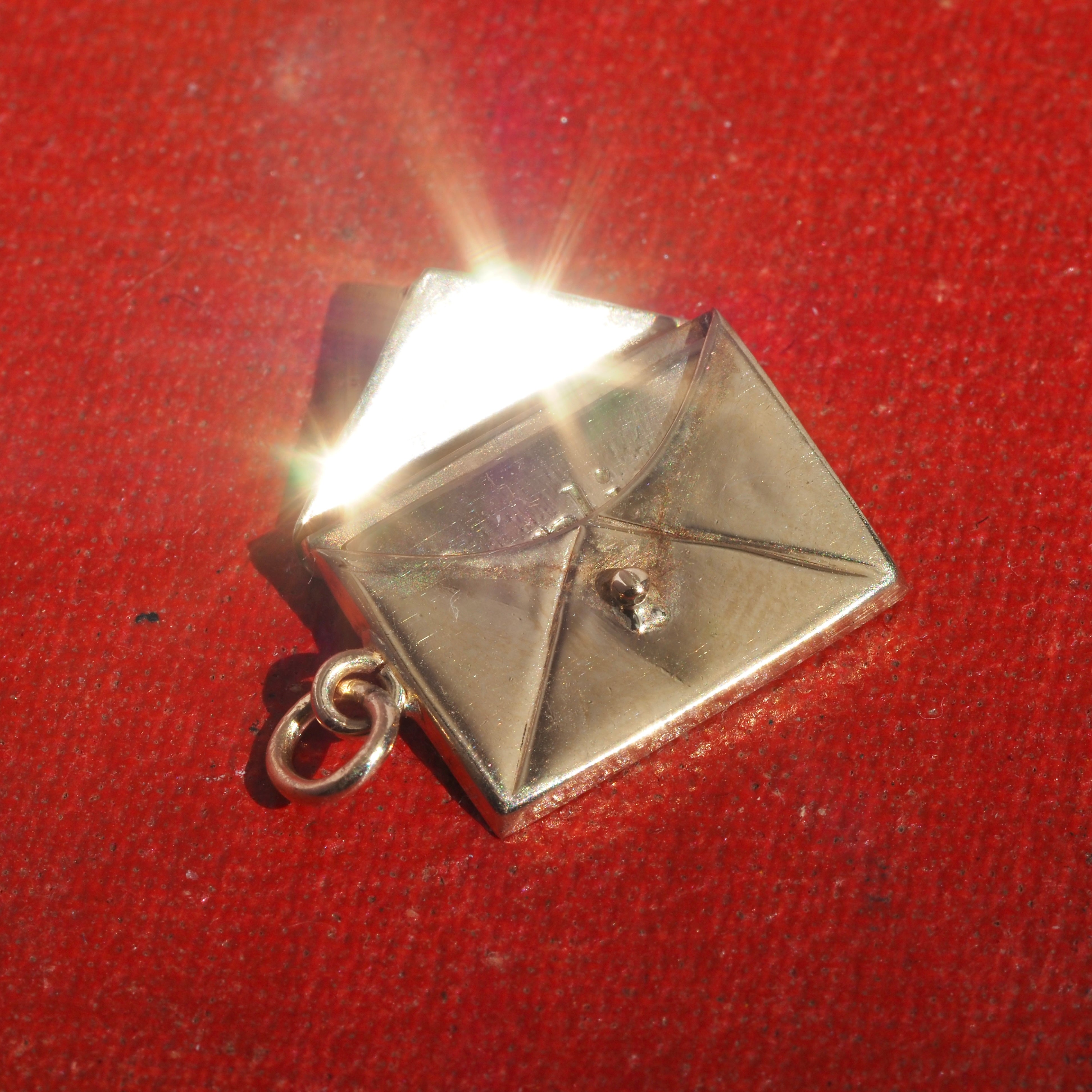 Vintage Envelope & Letter 14k Gold Charm Pendant