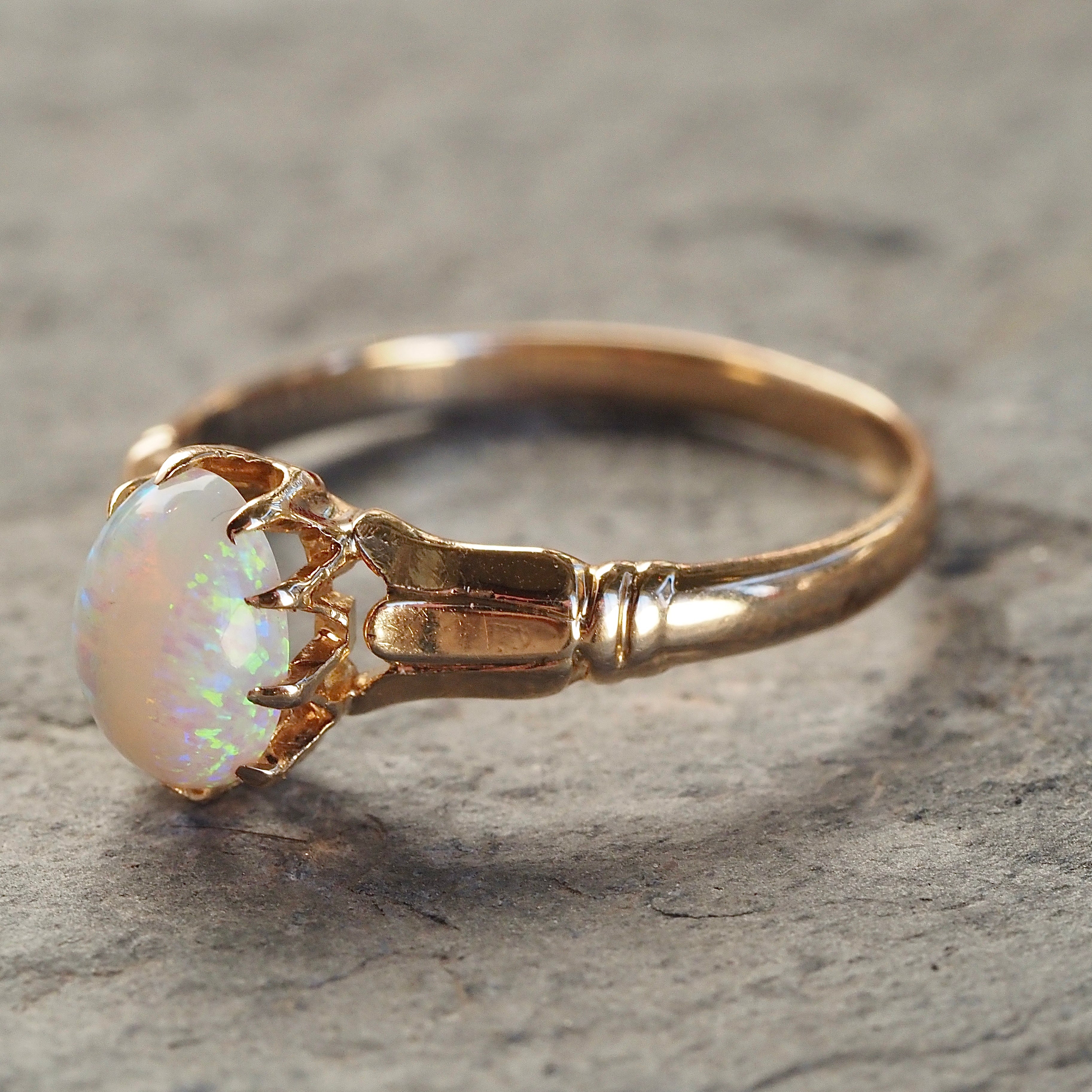 Antique Victorian Opal 10k Gold Ring