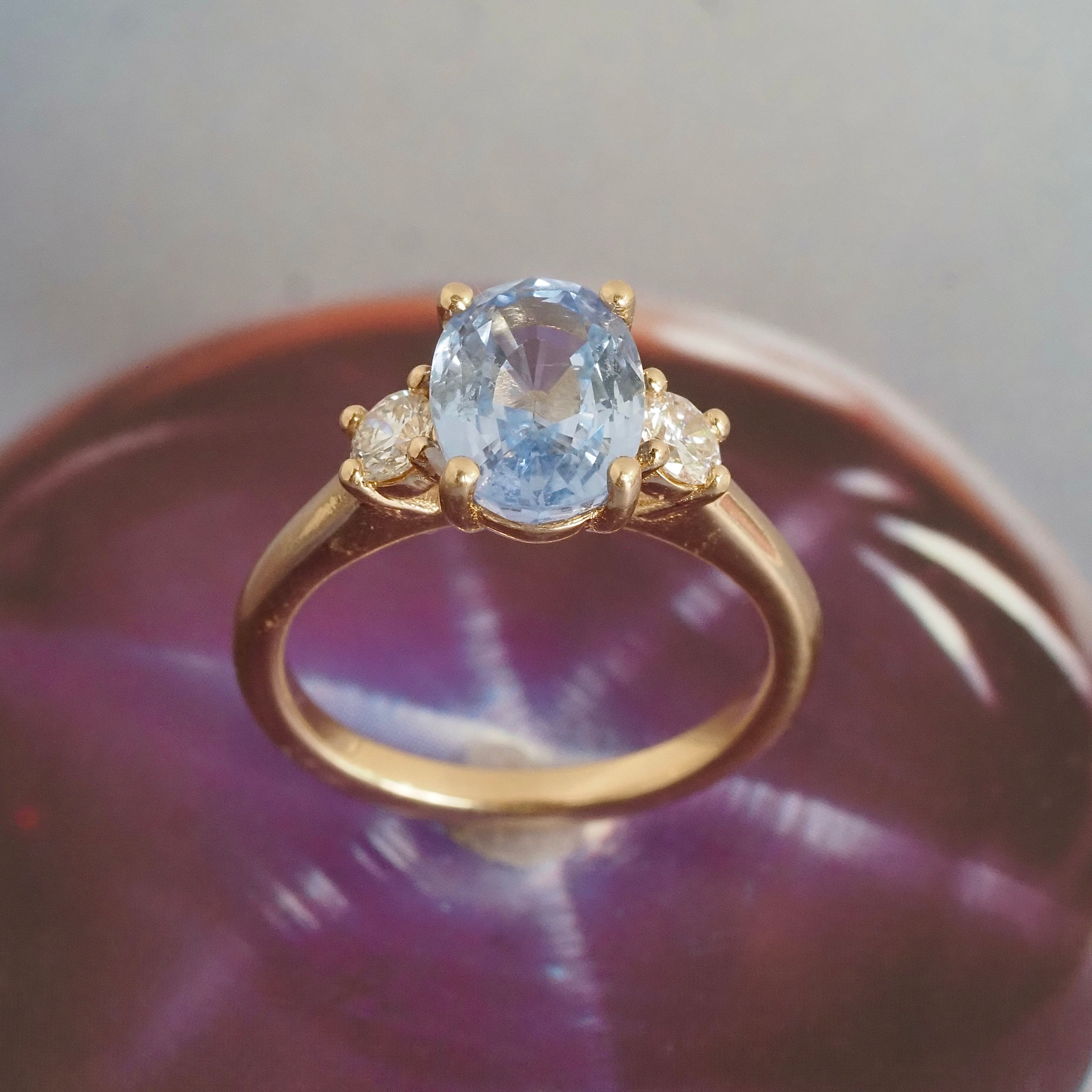 Vintage Sapphire and Diamond 14k Gold Ring